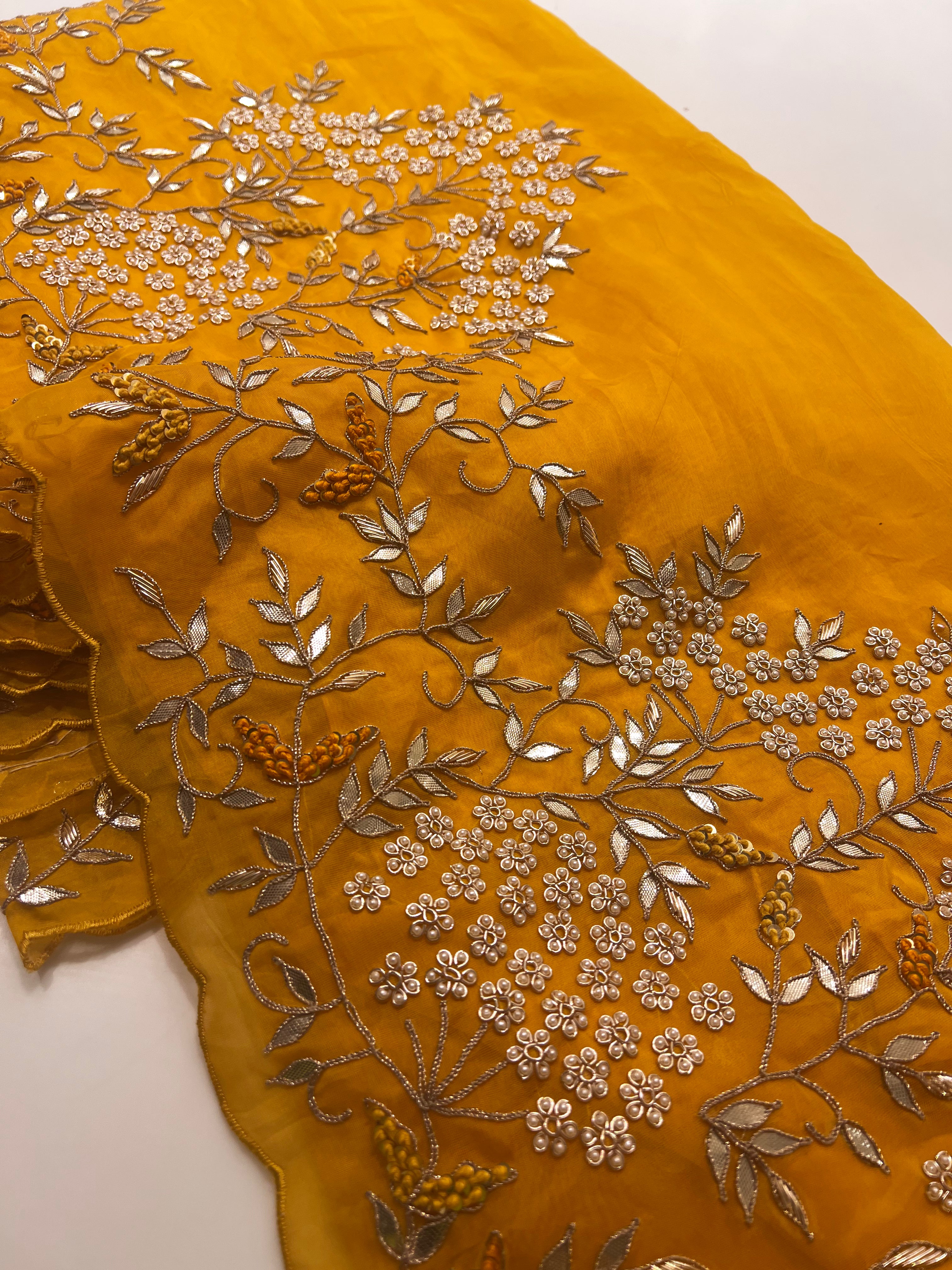 Organza gotapatti saree