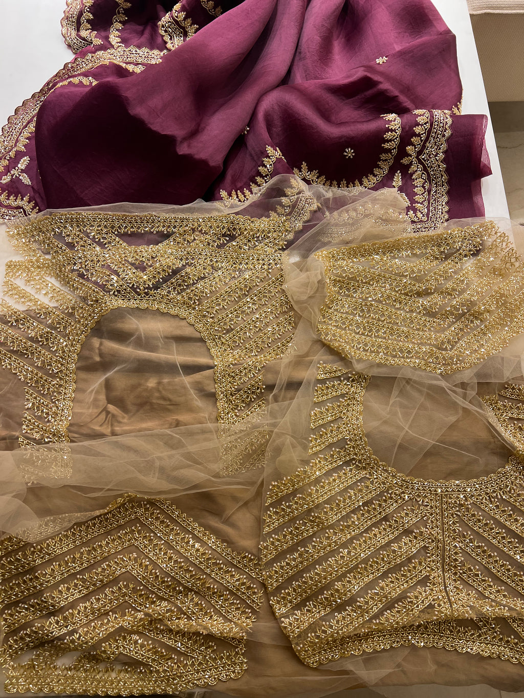 Wine Saree