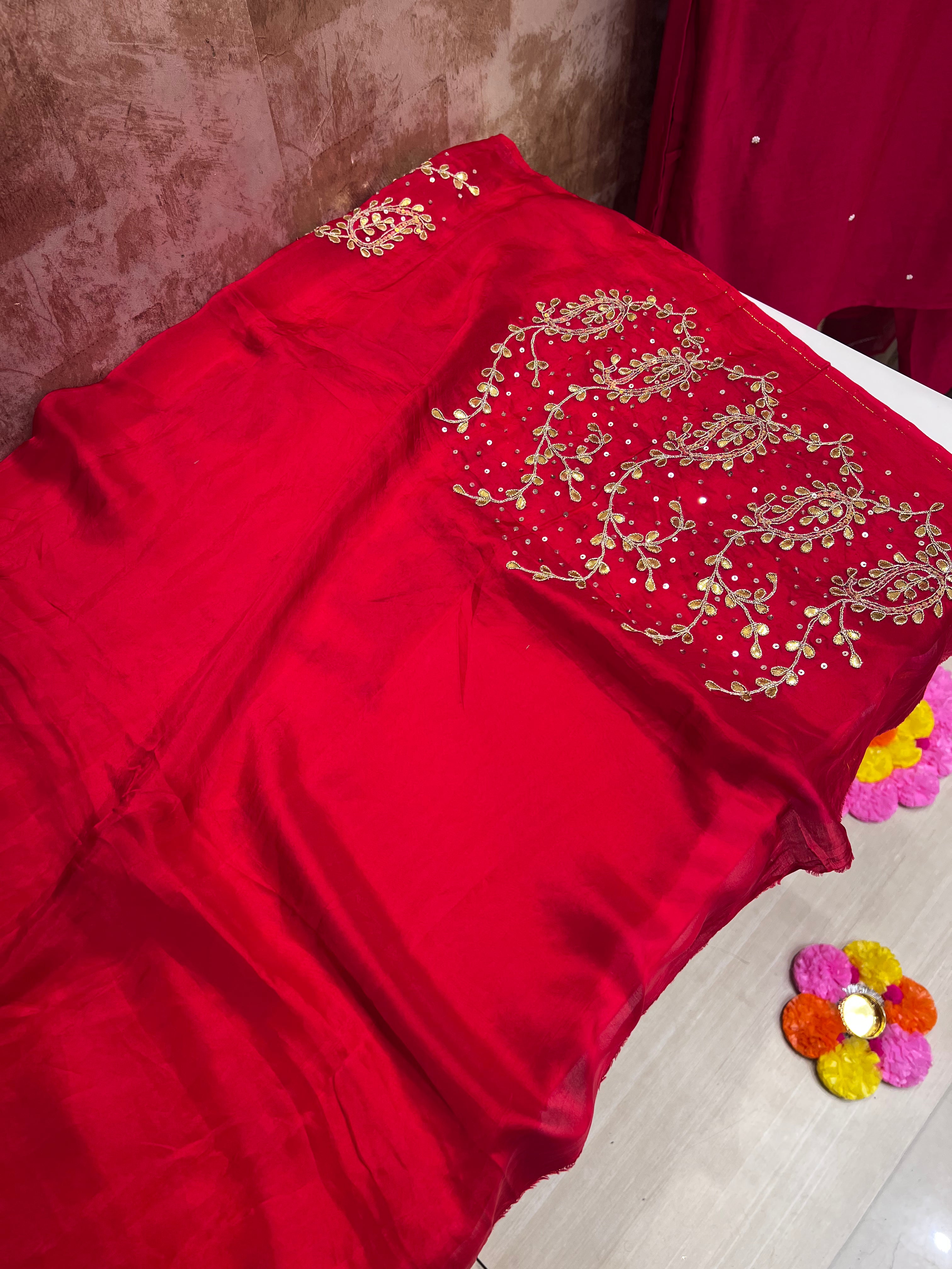 Crushed Ivory lehenga set