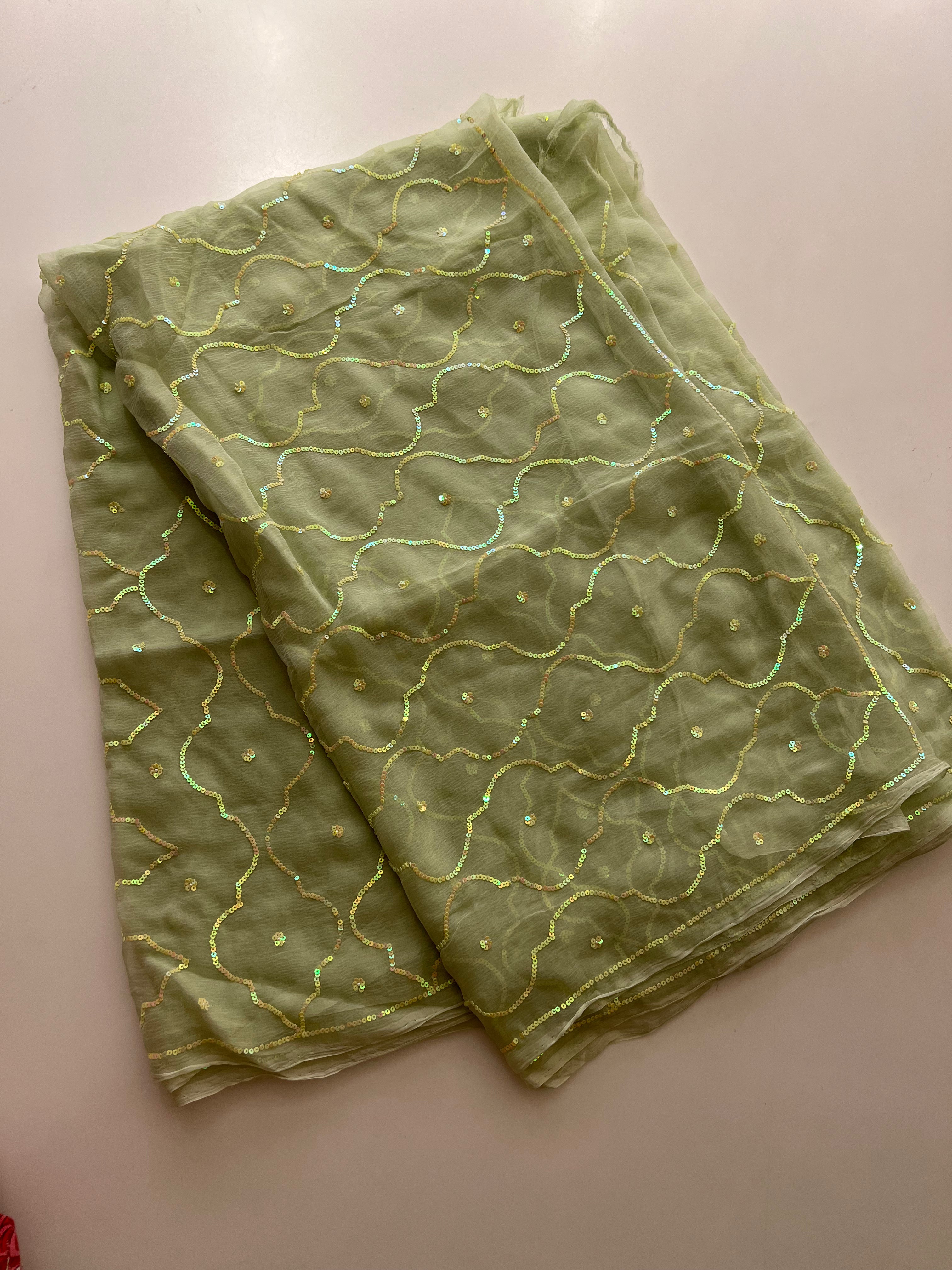 Elachi chiffon saree