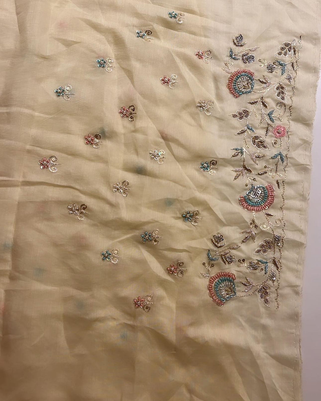 Cream Ivory exclusive saree