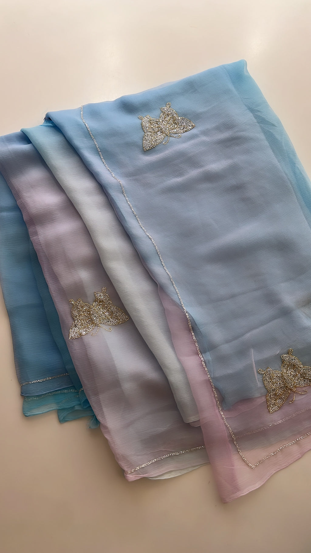Unicorn chiffon saree