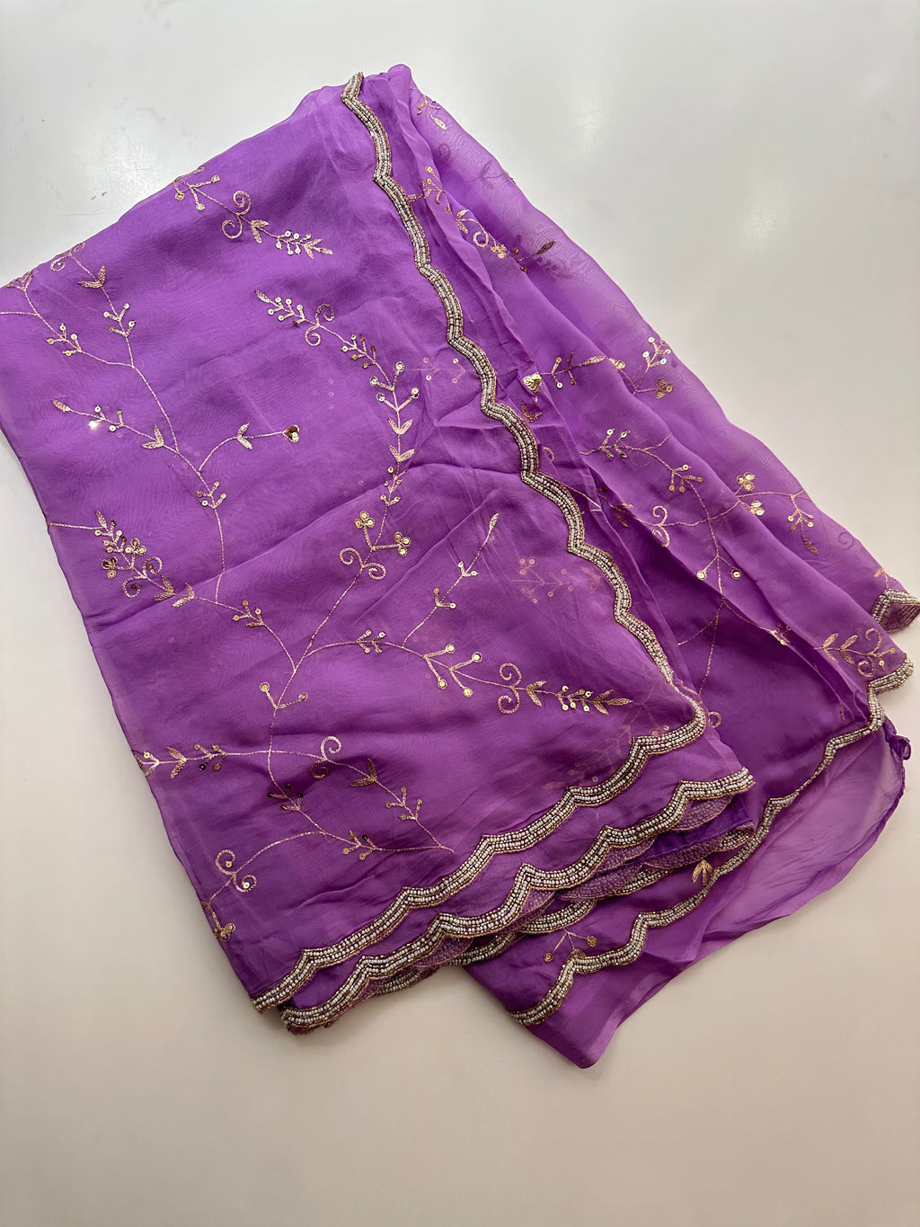 Lavender Saree