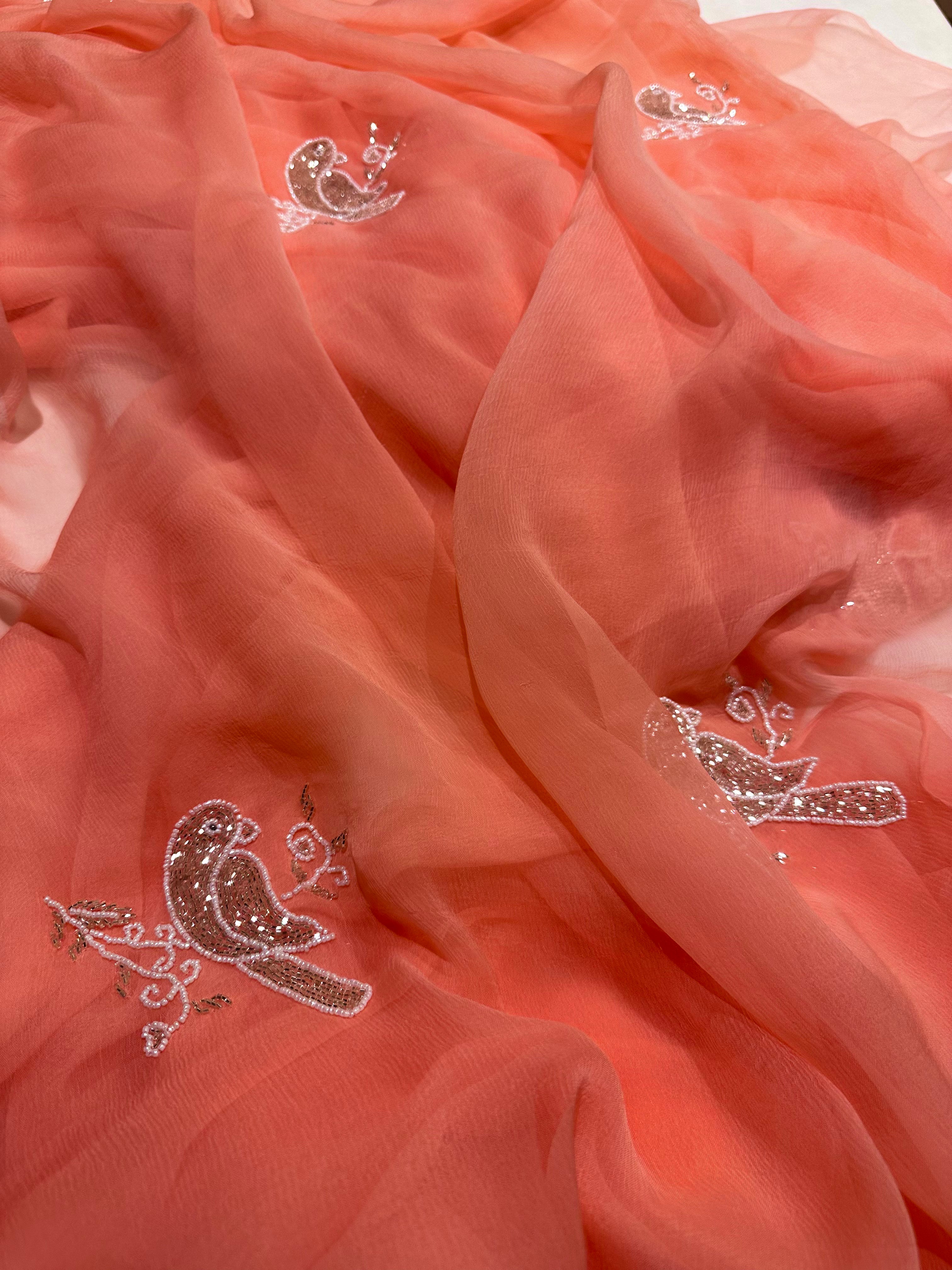 Peachy Pretty Saree