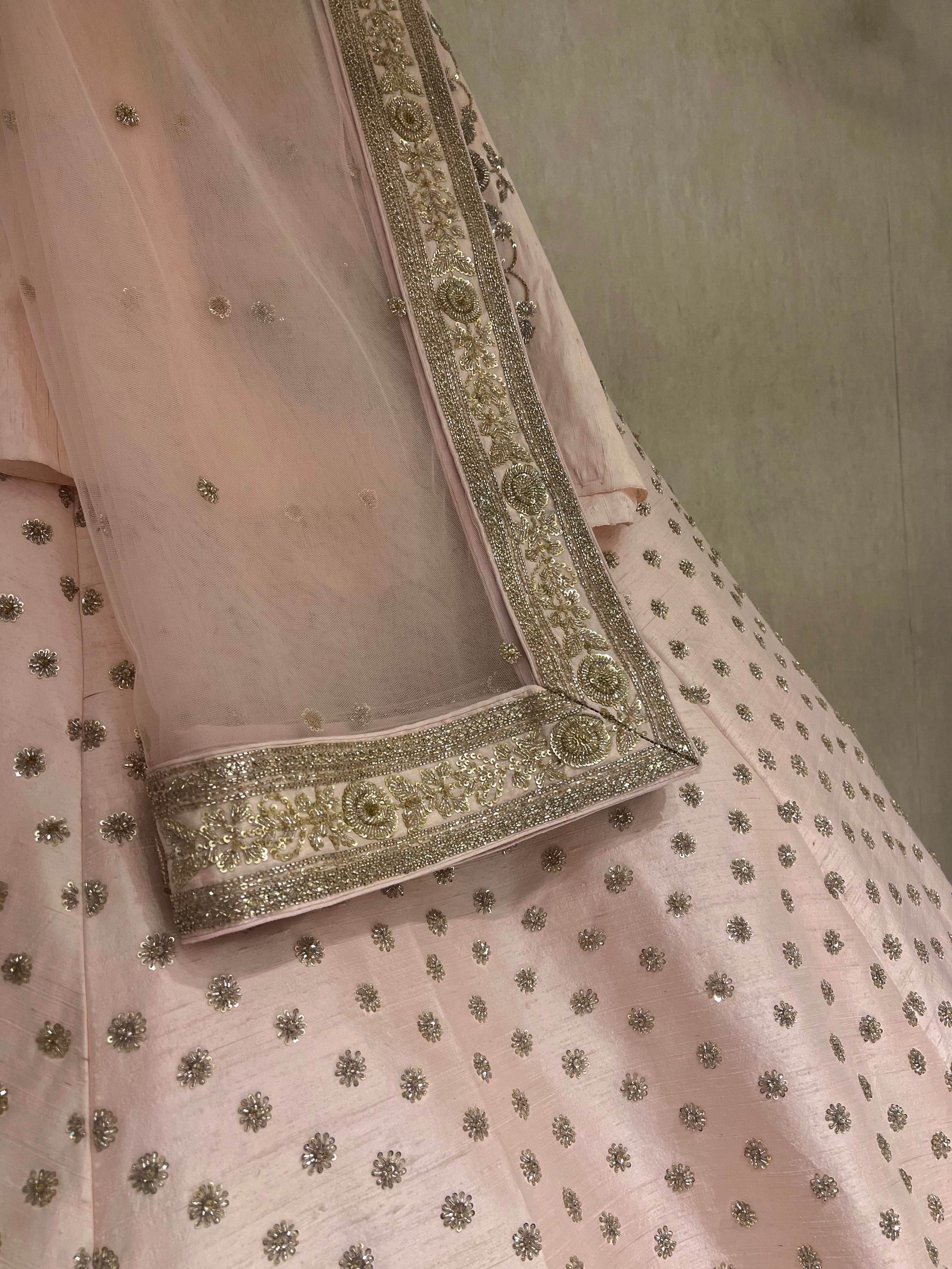 Exclusive Powder pink lehenga set