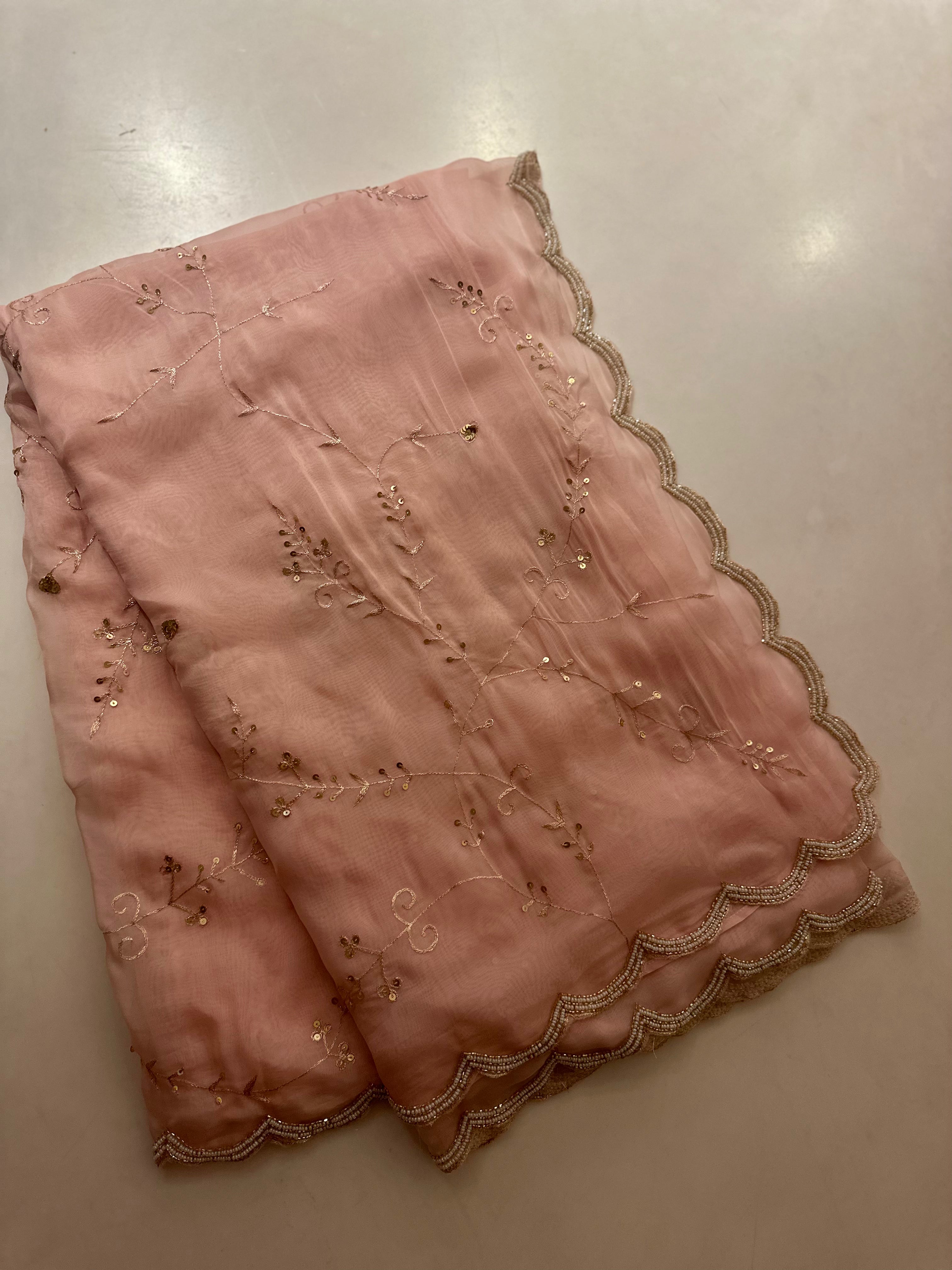 Rose Gold saree