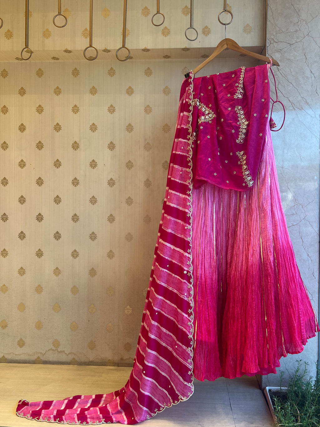 Crushed Lehenga