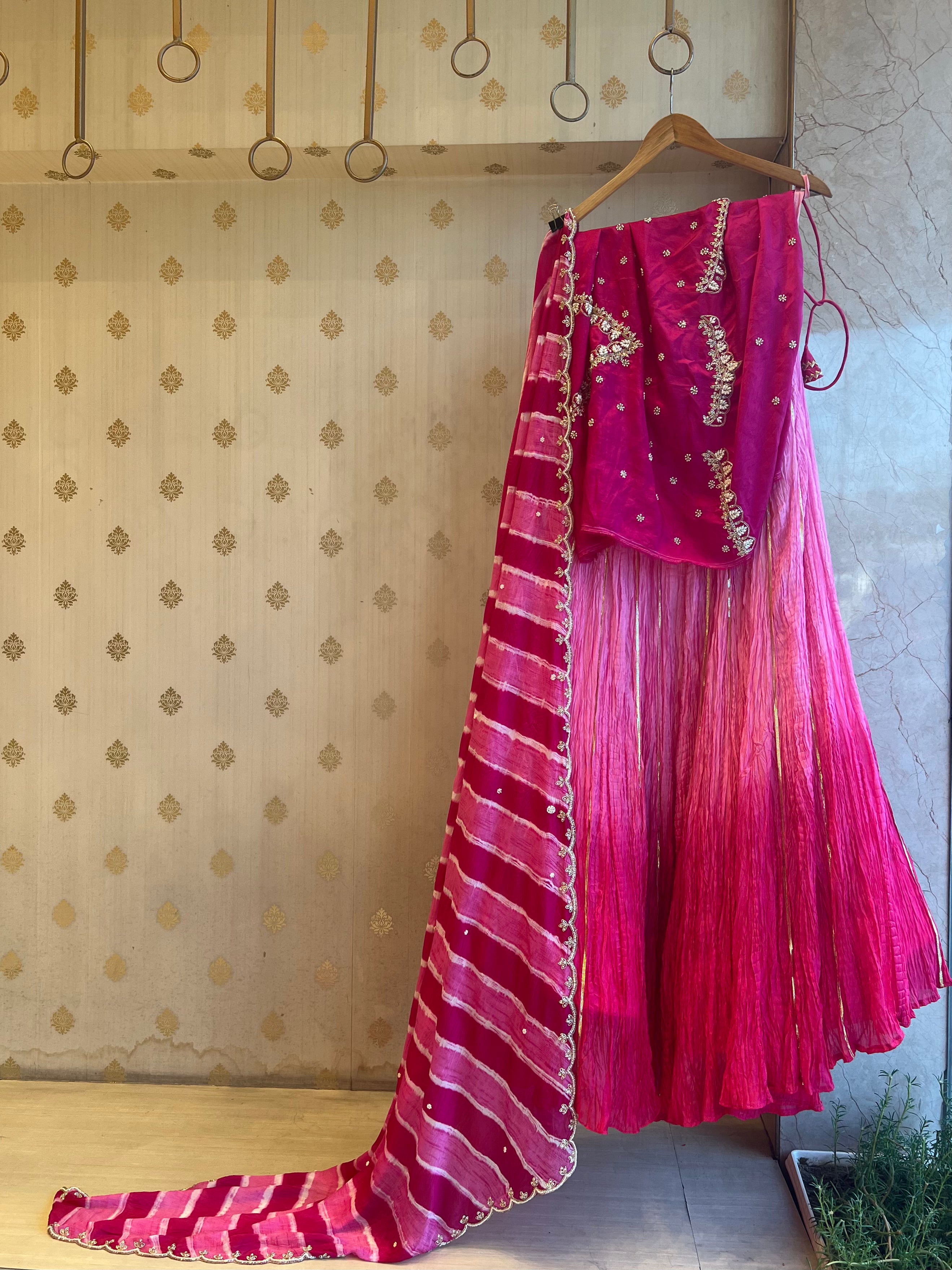 Crushed Lehenga