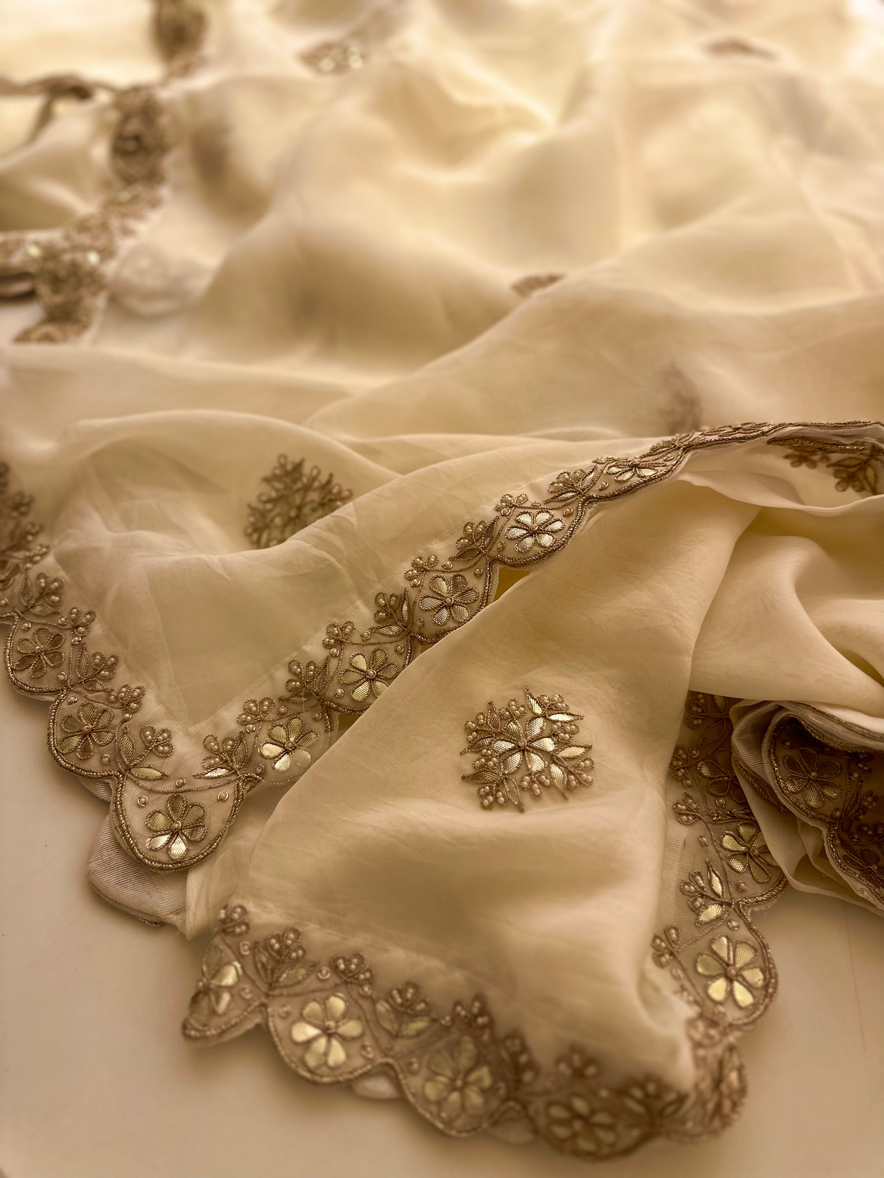 Moonlight Gotapatti saree