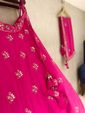 Hot Pink Katcha Gota Rani Sa Lehenga set