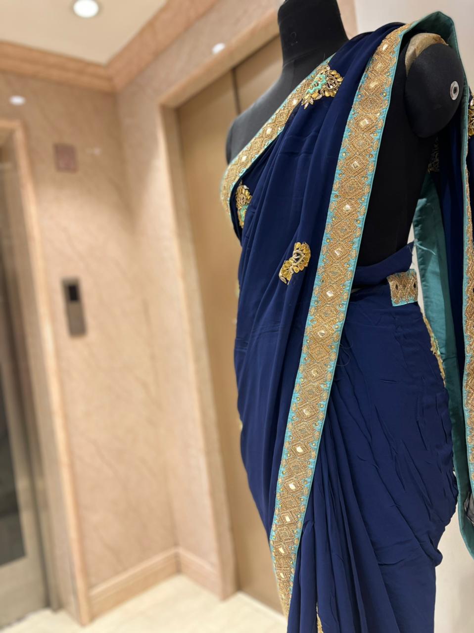 Handwork Gotapatti saree