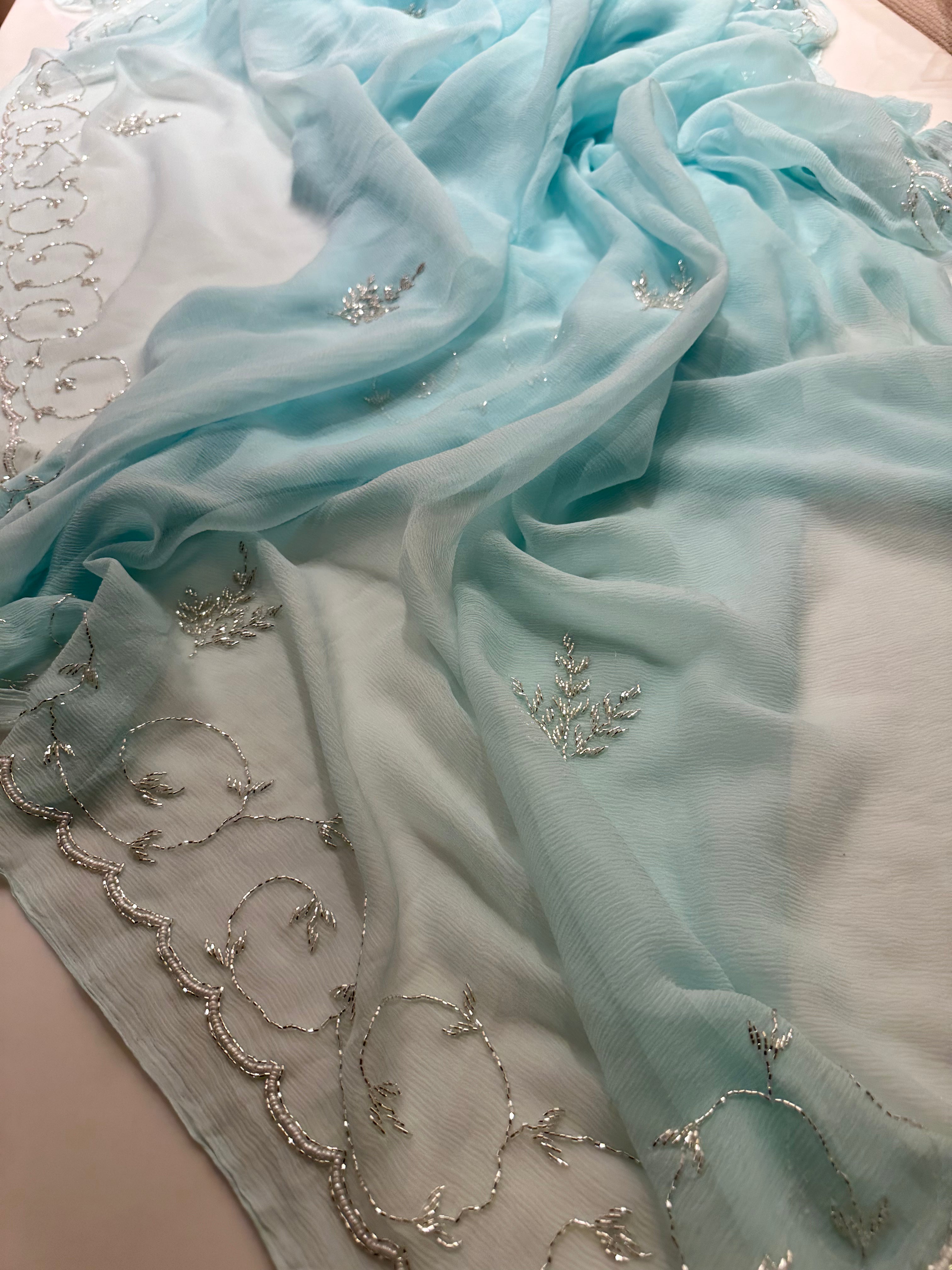 Classic cutdana diamond saree