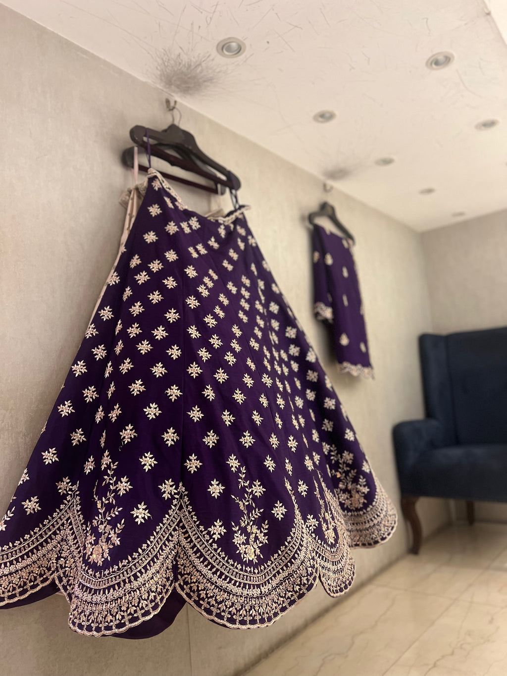 Raw silk Lehenga set