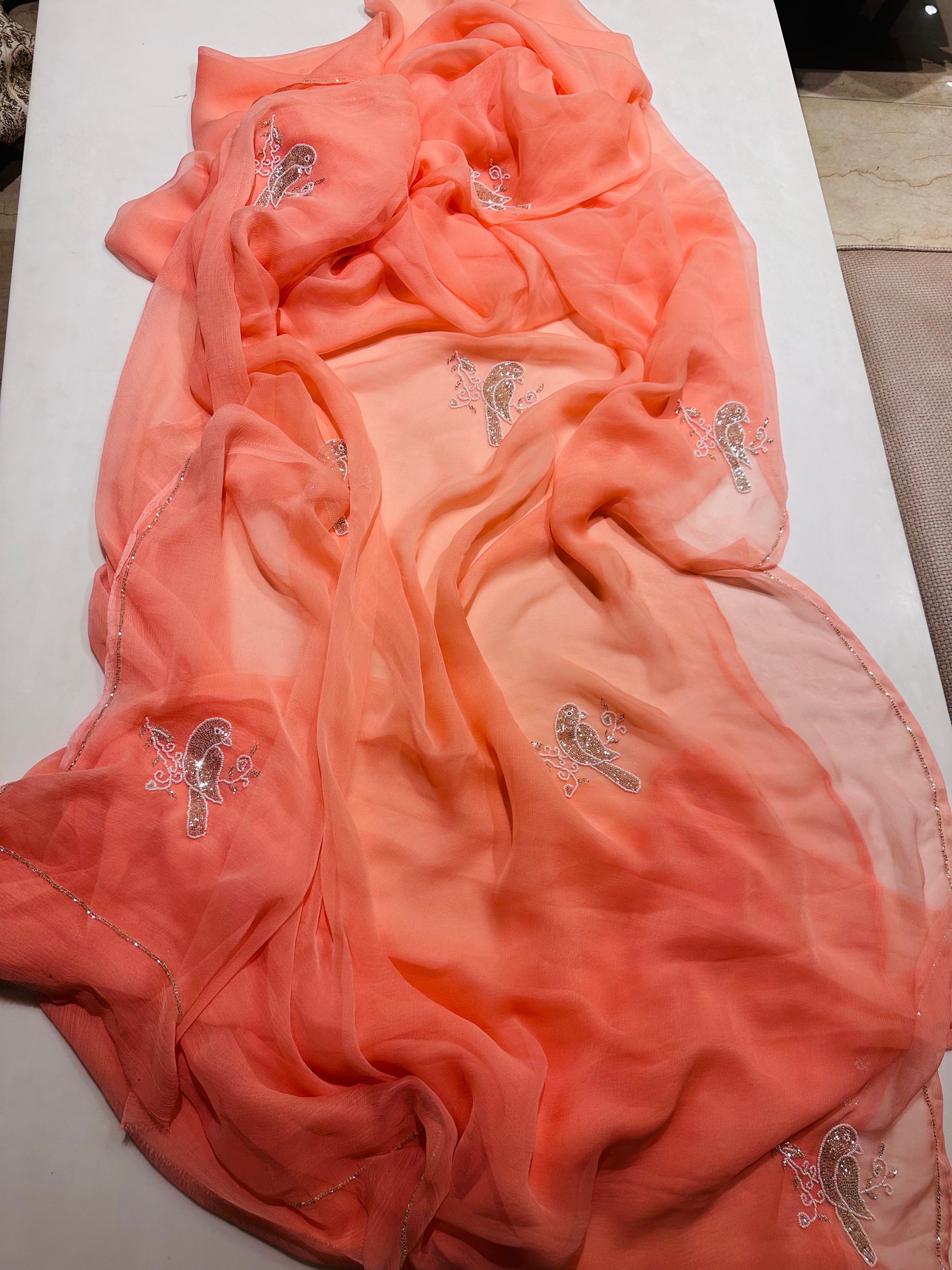 Peachy Pretty Saree