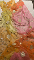 Samundari shades of sunset chiffon saree