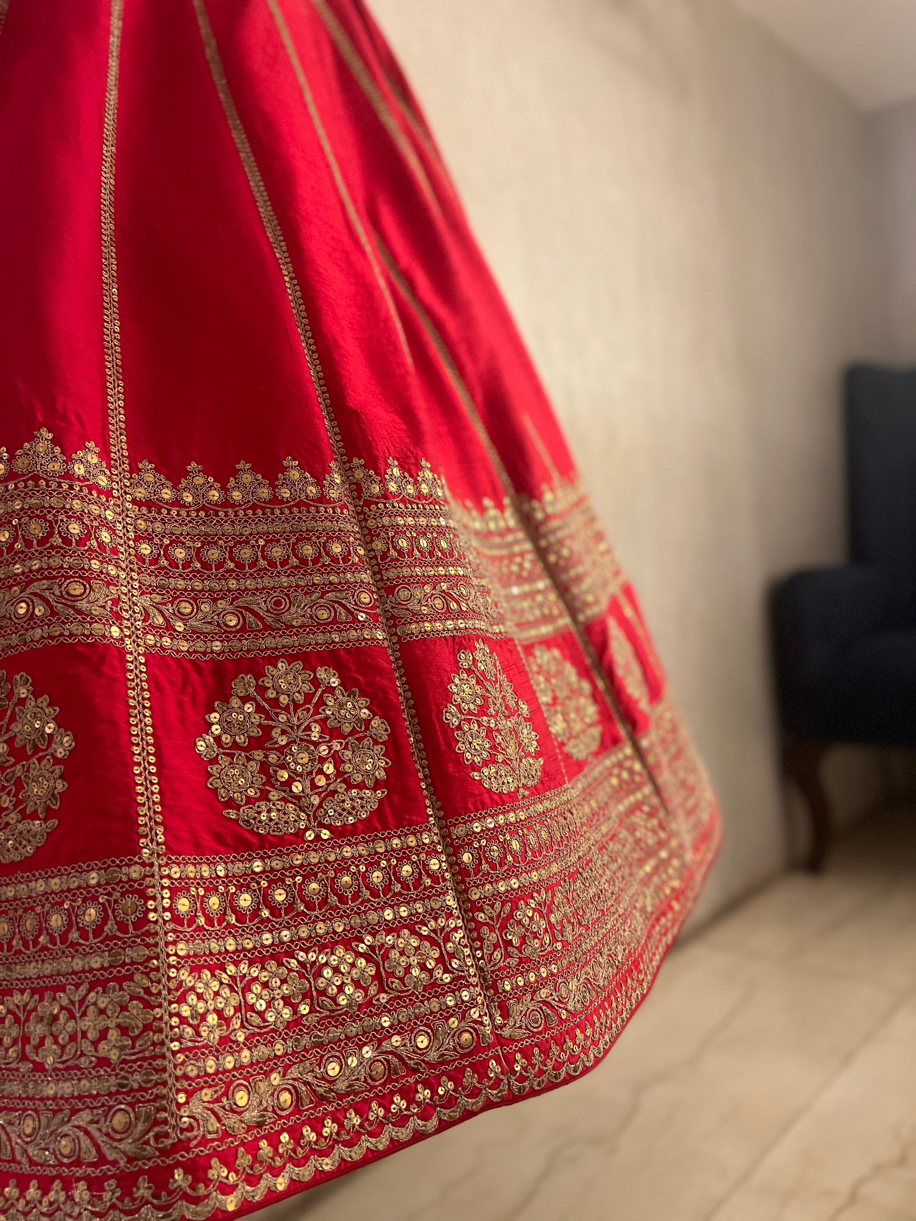 Red Bridal Lehenga