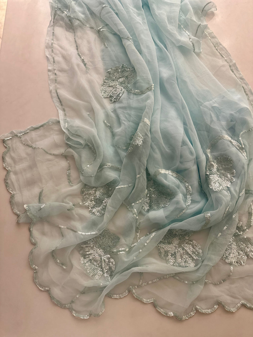 Glam Queen aqua saree