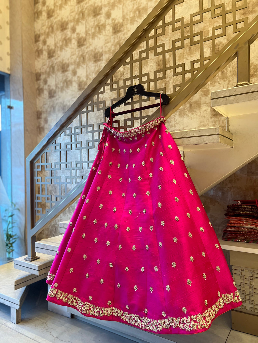 Hot Pink Zardozi light Lehenga