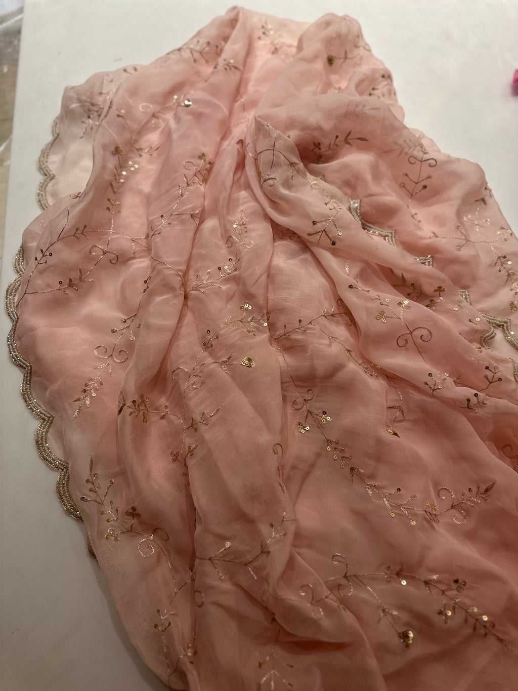 Rose Gold saree