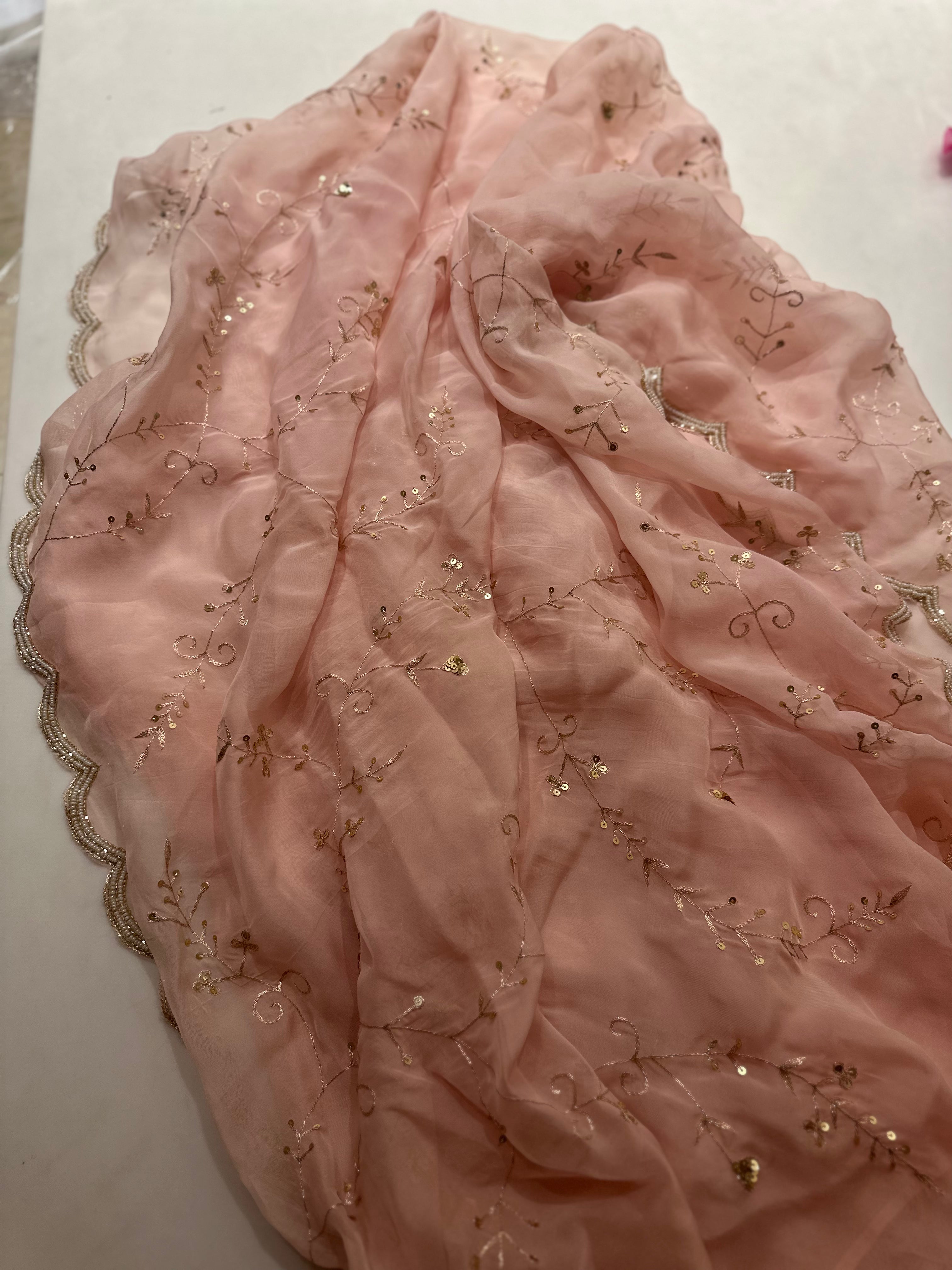 Rose Gold saree