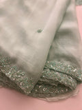 Organza Saree Mint