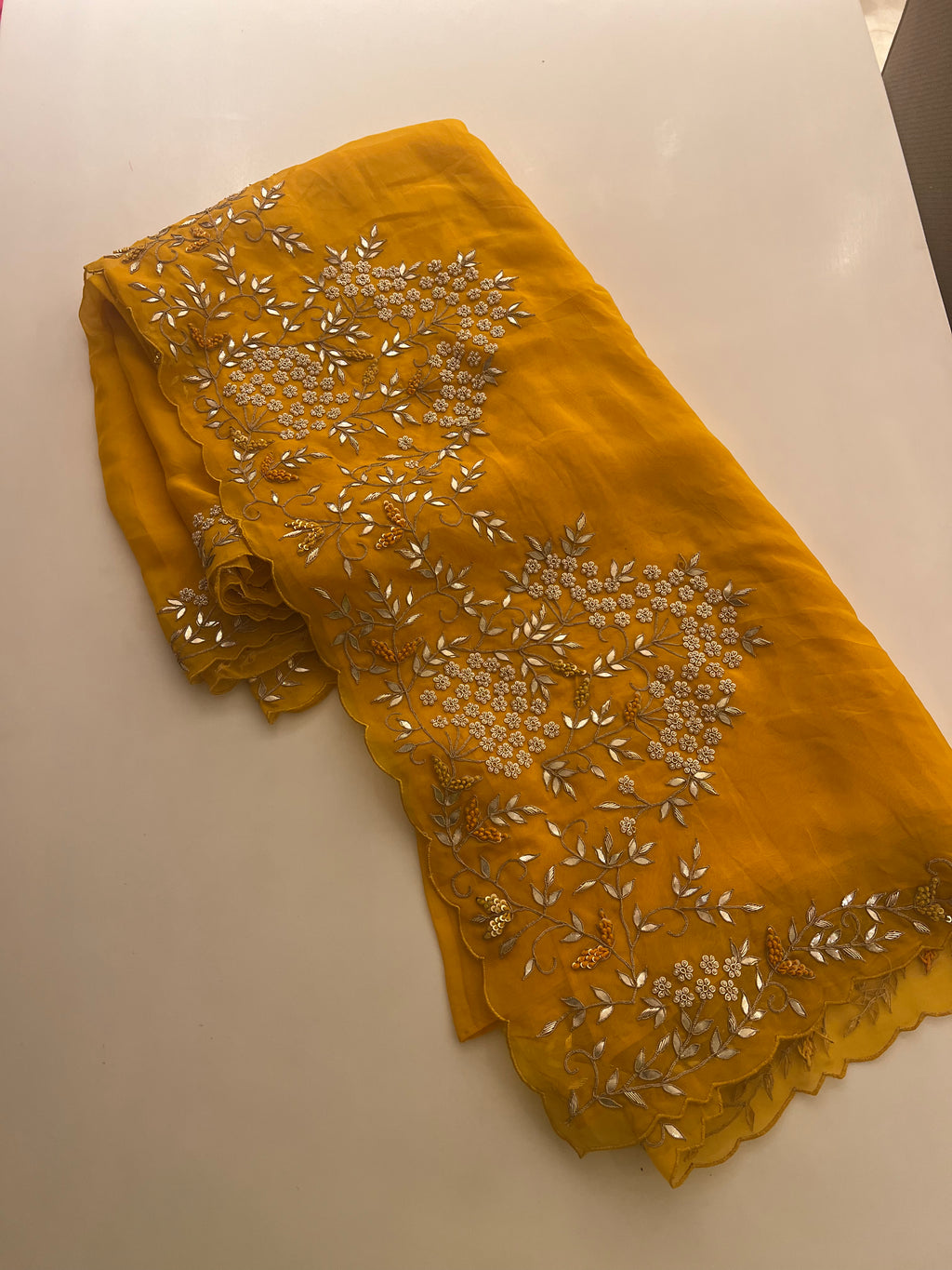 Organza gotapatti saree