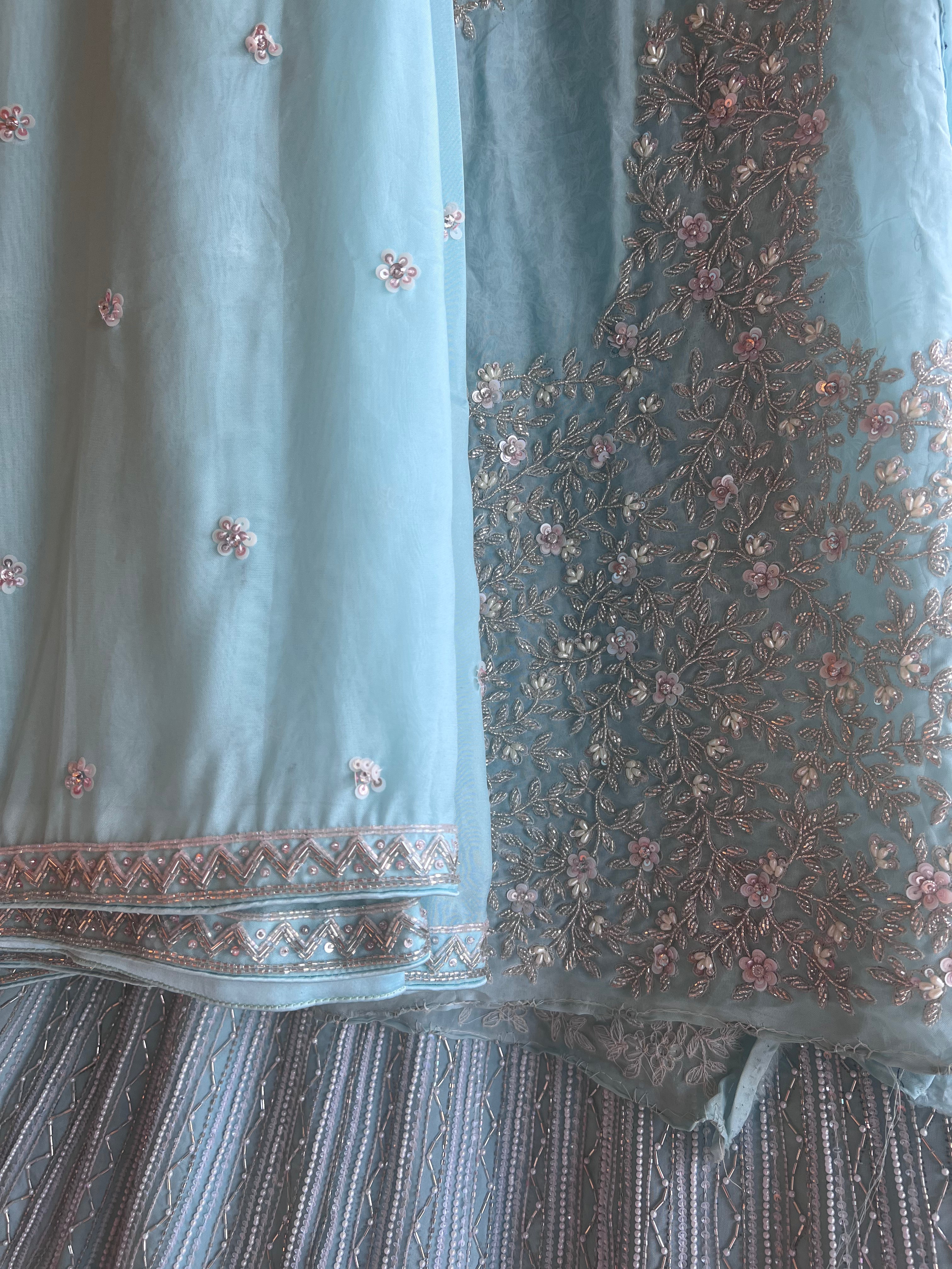Aqua Blue Lehenga set