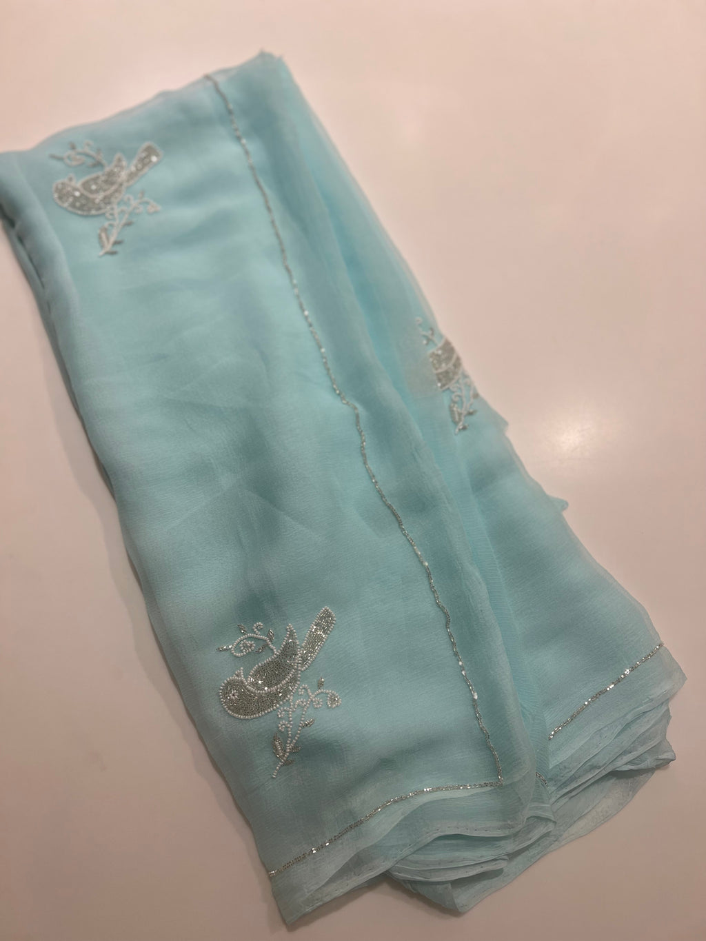 Aqua Bird Saree