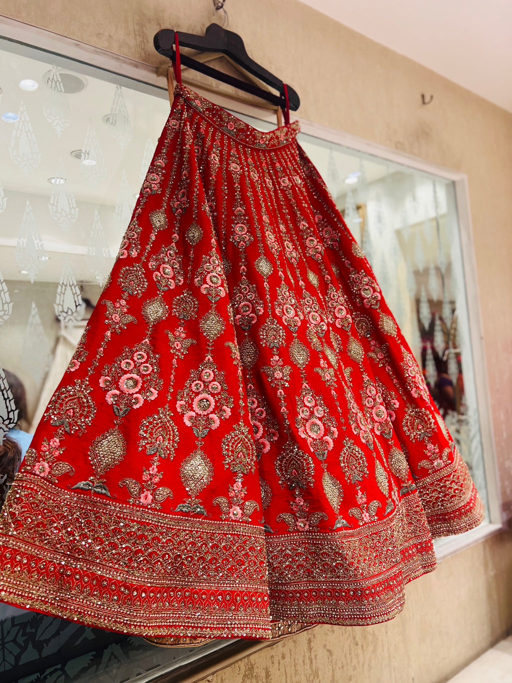 Red Bridal lehenga