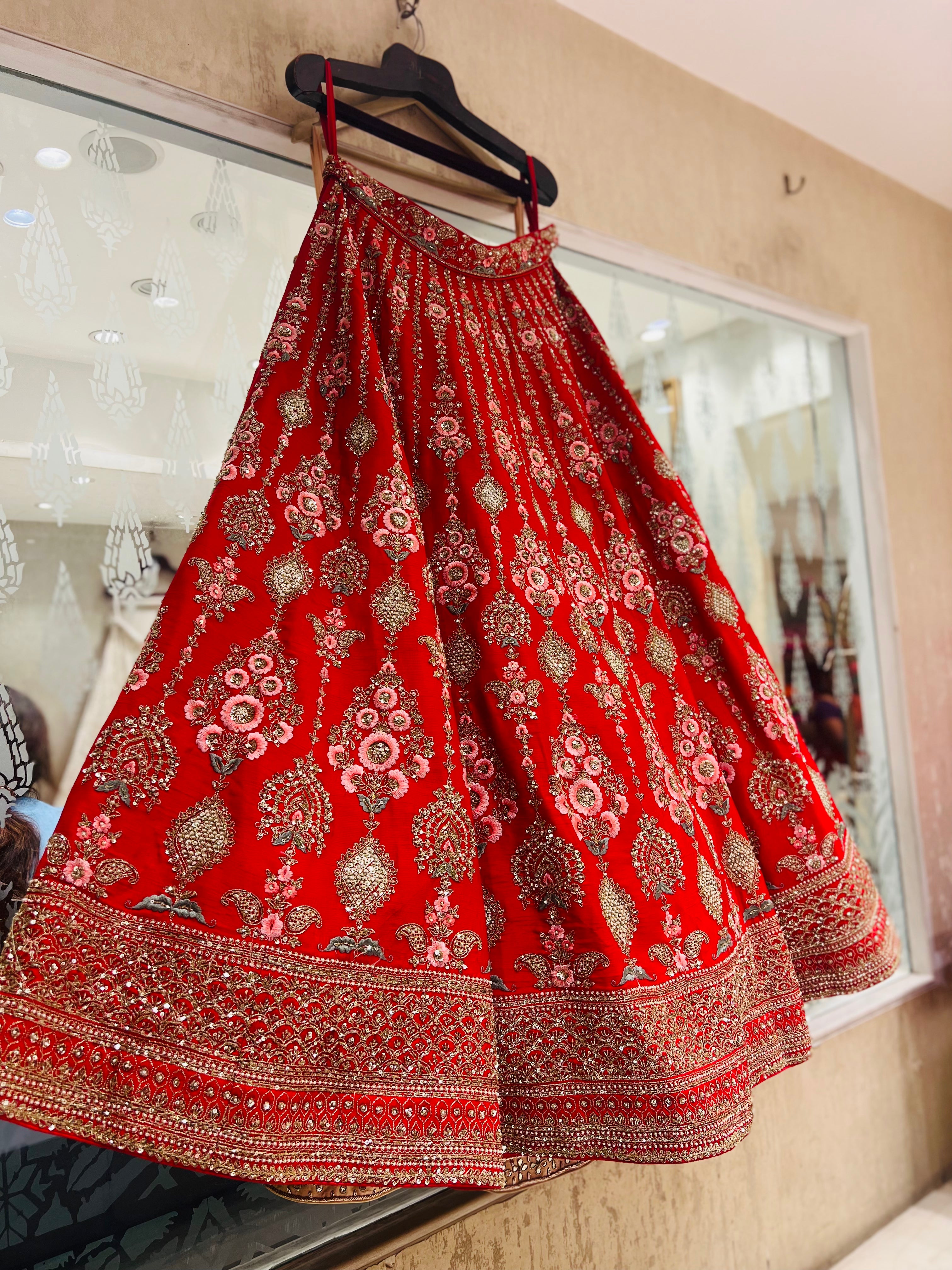 Red Bridal lehenga