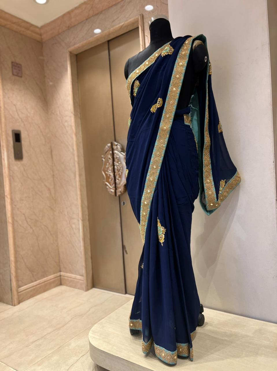 Handwork Gotapatti saree