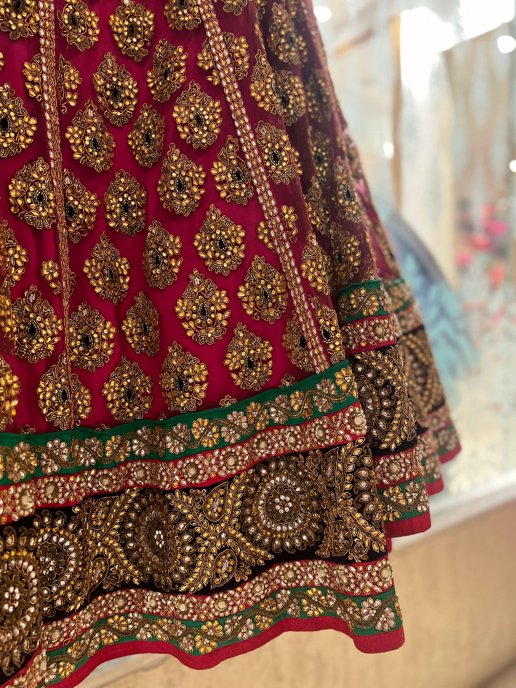 Kundan handwork lehenga set