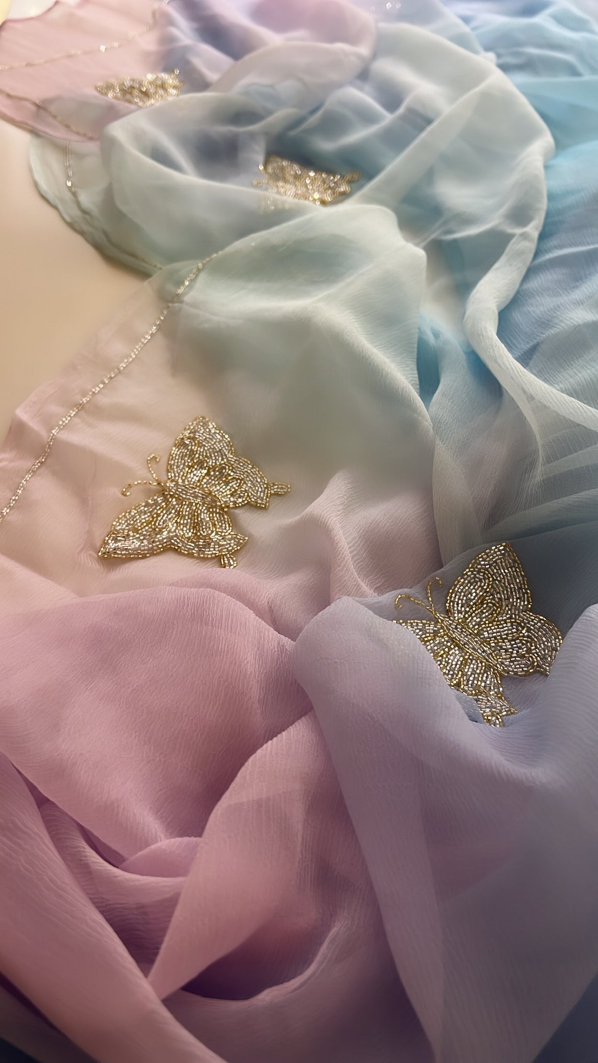 Unicorn chiffon saree