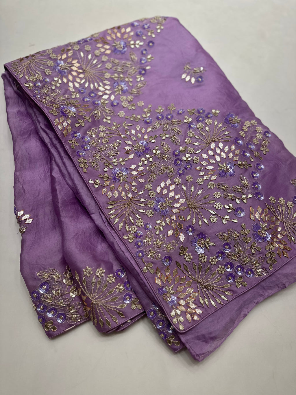 Lavender Silk organza