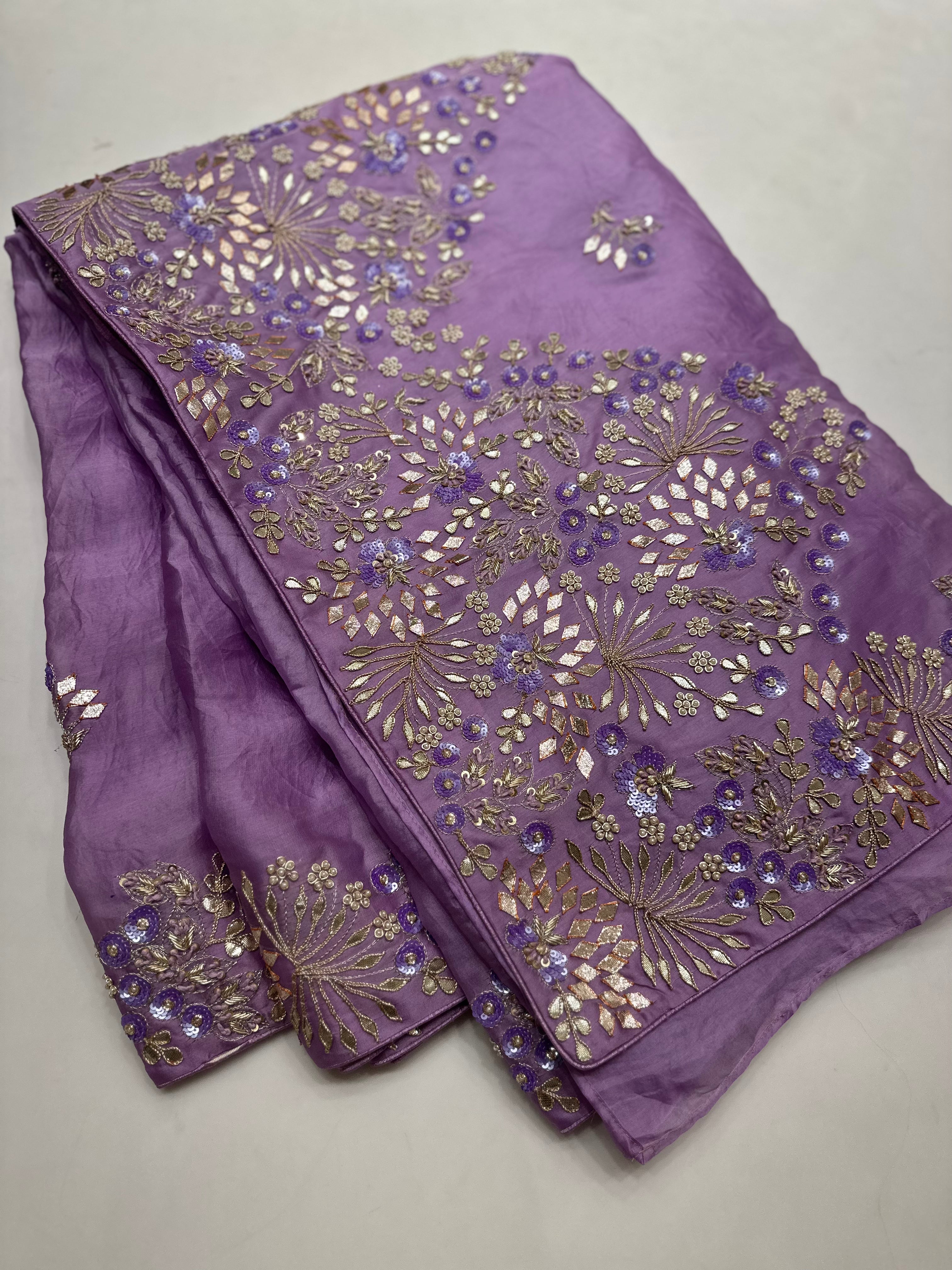 Lavender Silk organza