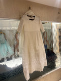 Ivory cotton Anarkali suit