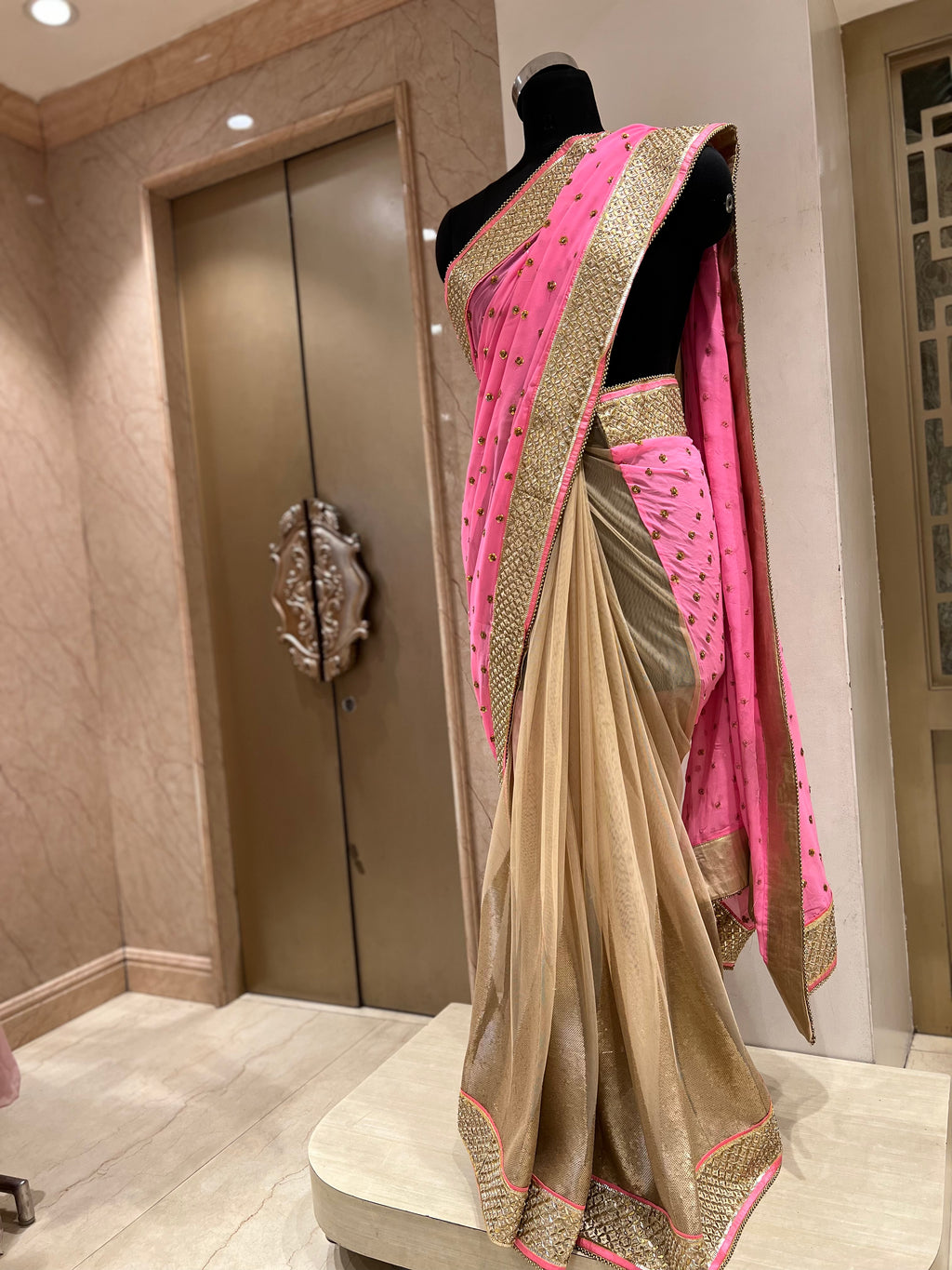 Half n half designer saree