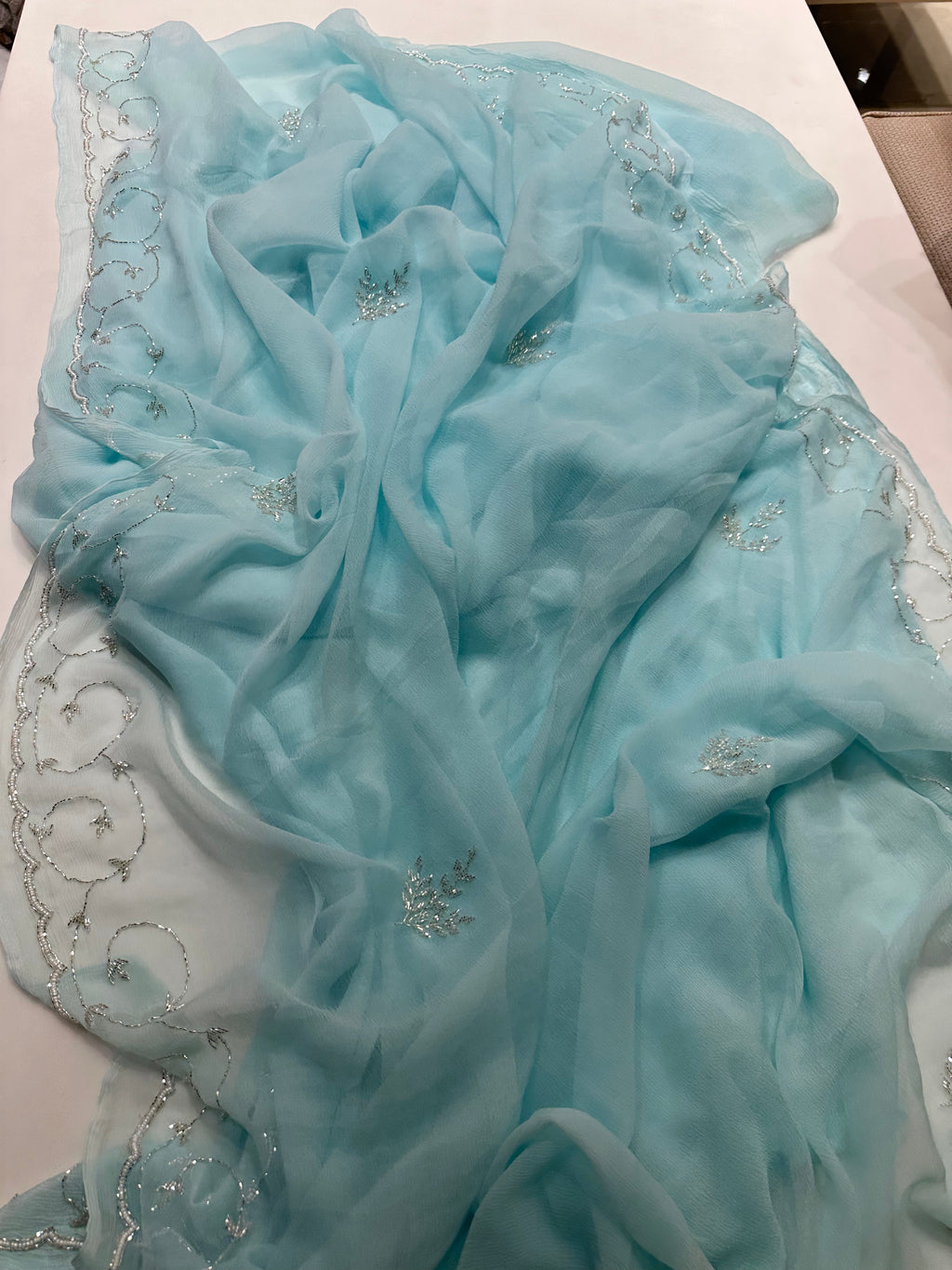 Classic cutdana diamond saree