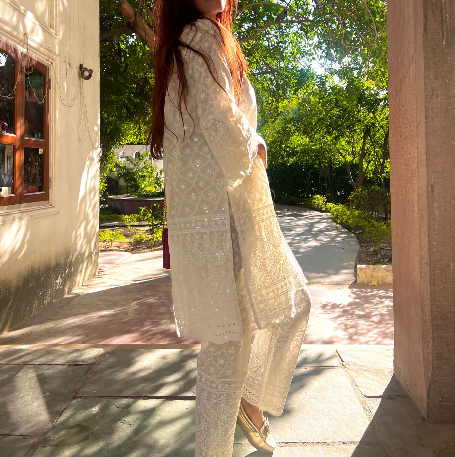 Pure Cotton Ivory Co-ord set