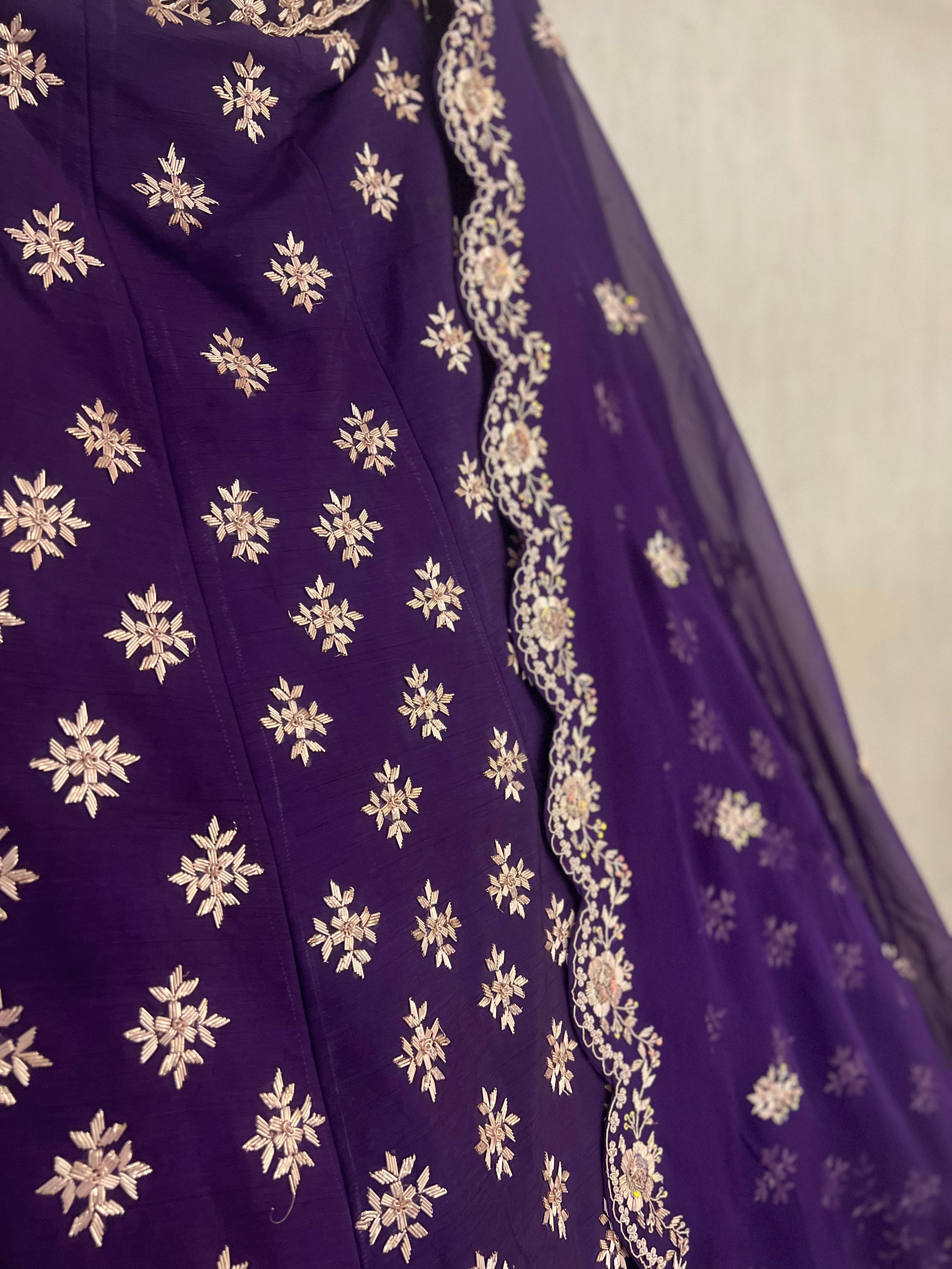 Raw silk Lehenga set