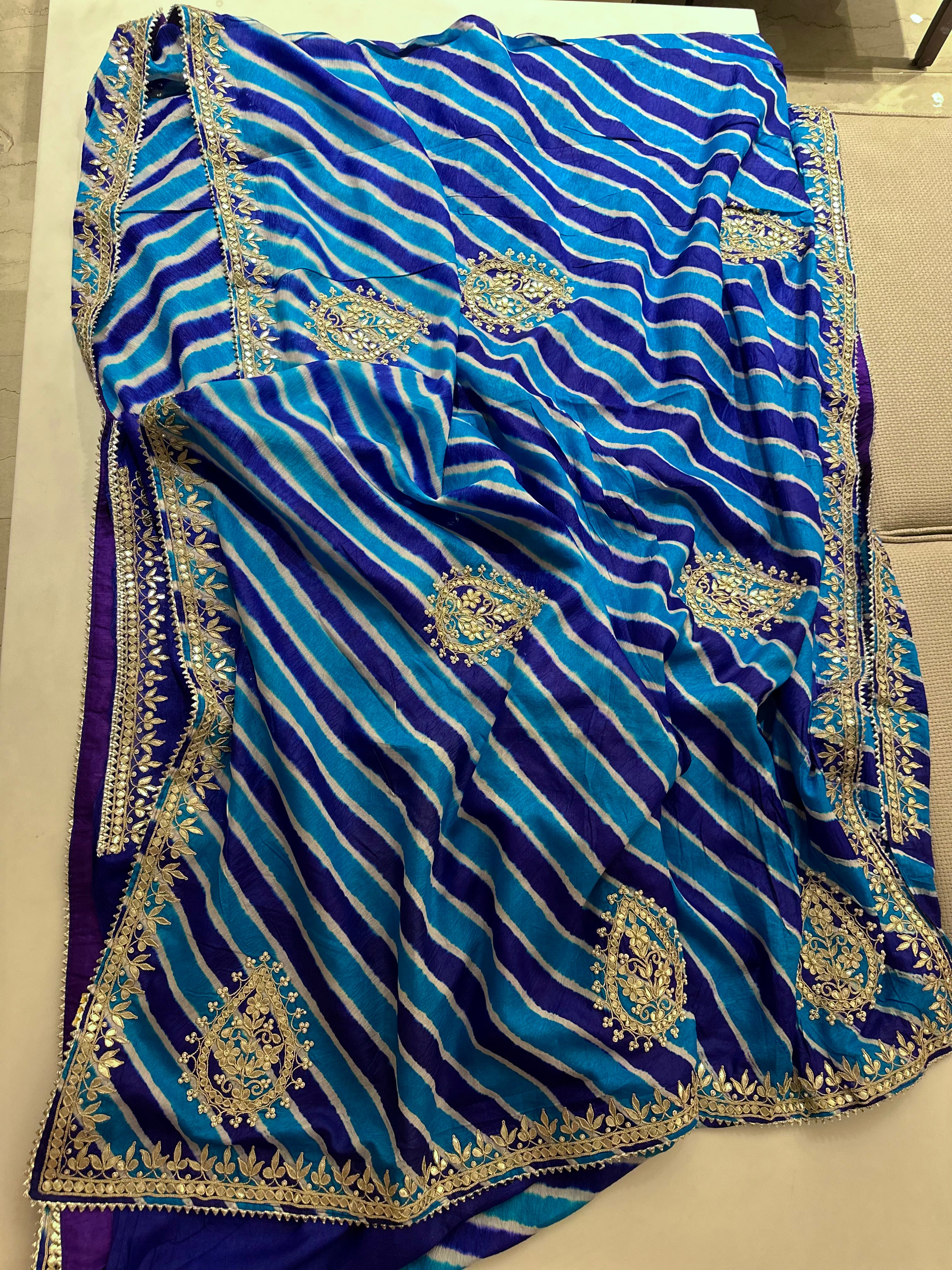 Lehriya Pure Gajji saree