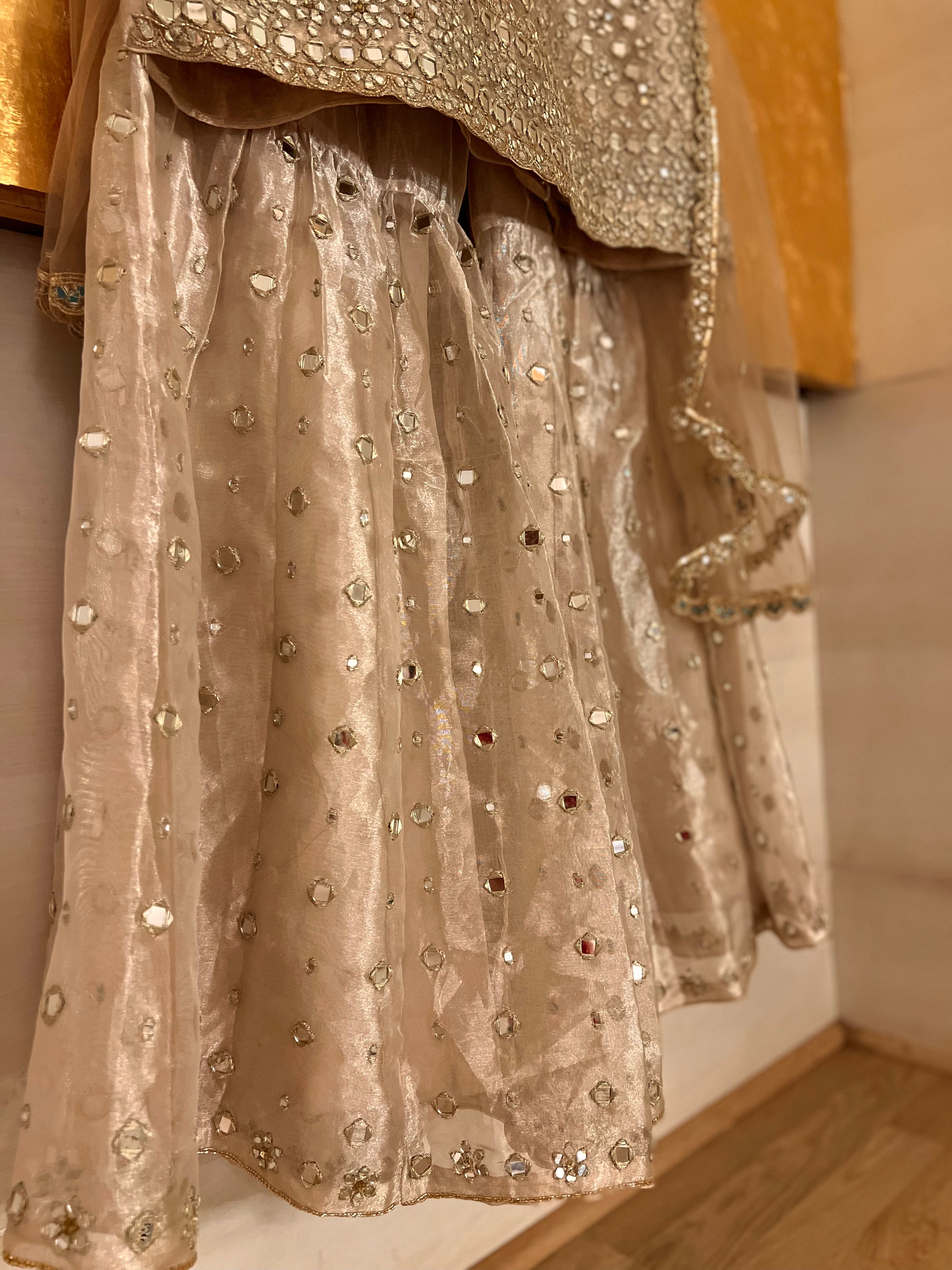 Mirror work sharara set