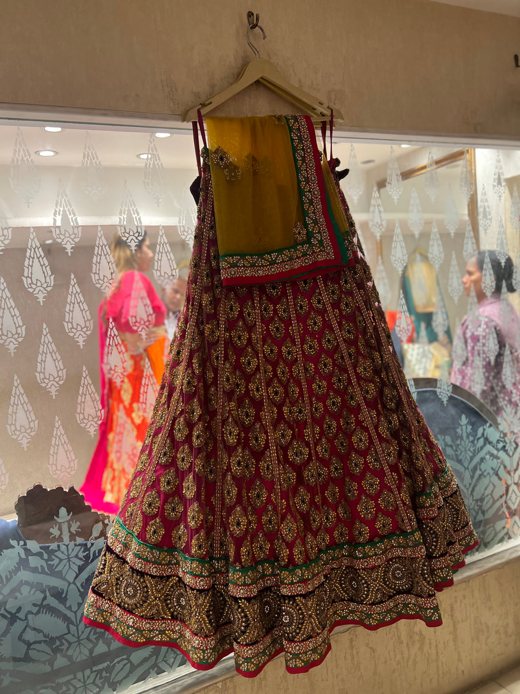 Kundan handwork lehenga set
