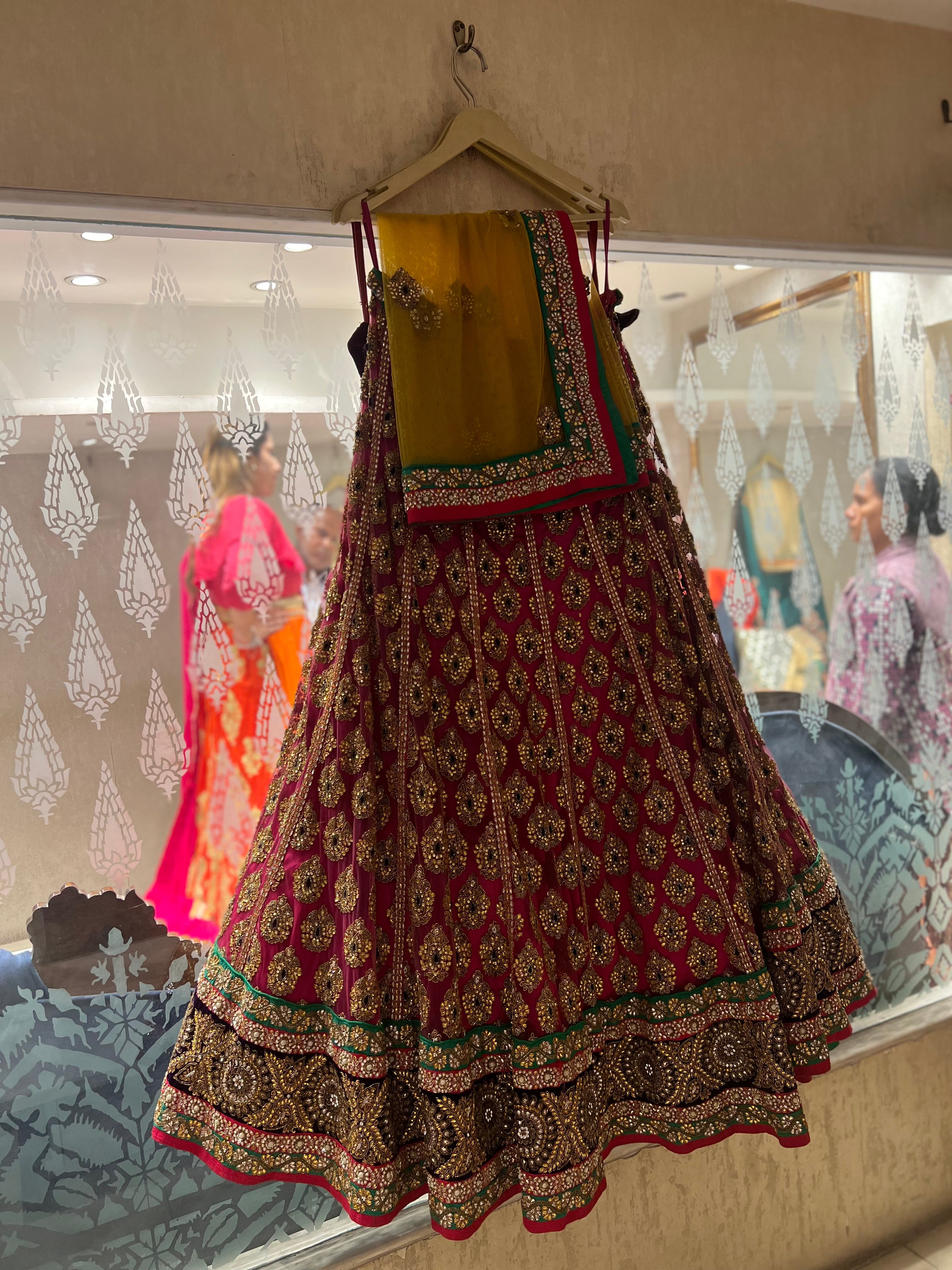 Kundan handwork lehenga set