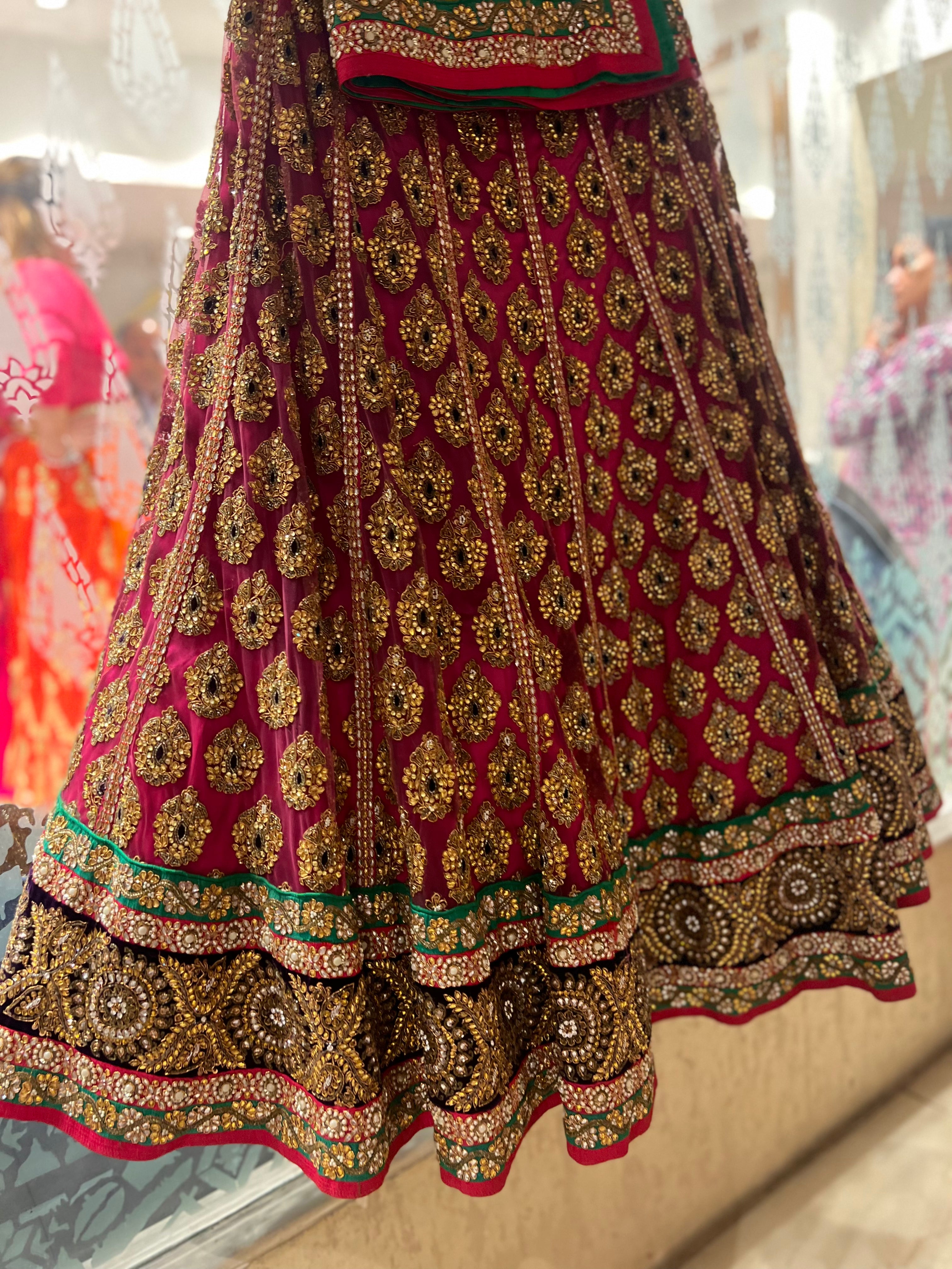 Kundan handwork lehenga set