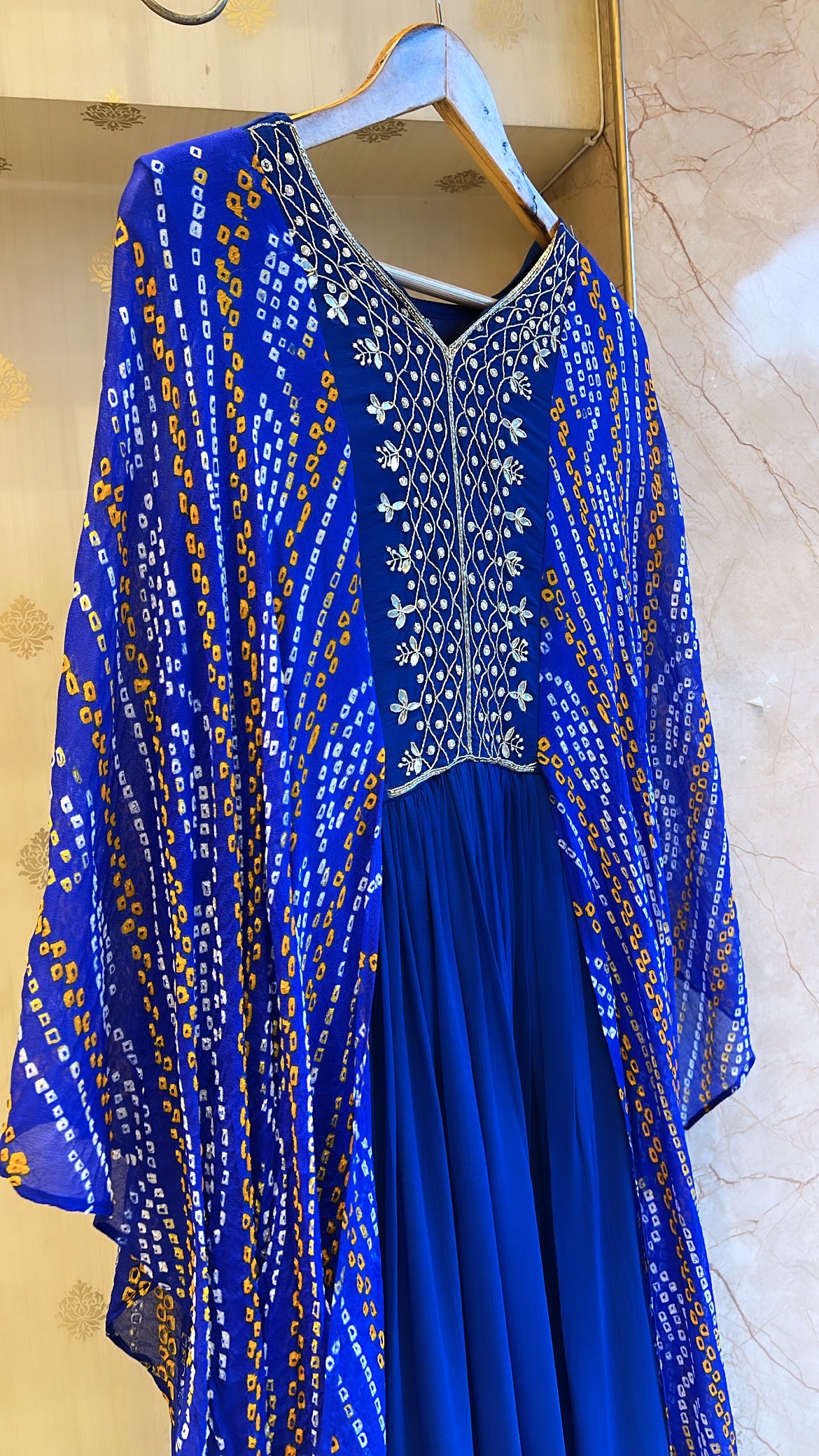 Royal Blue bandhani