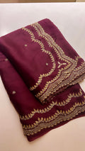 Wine Saree