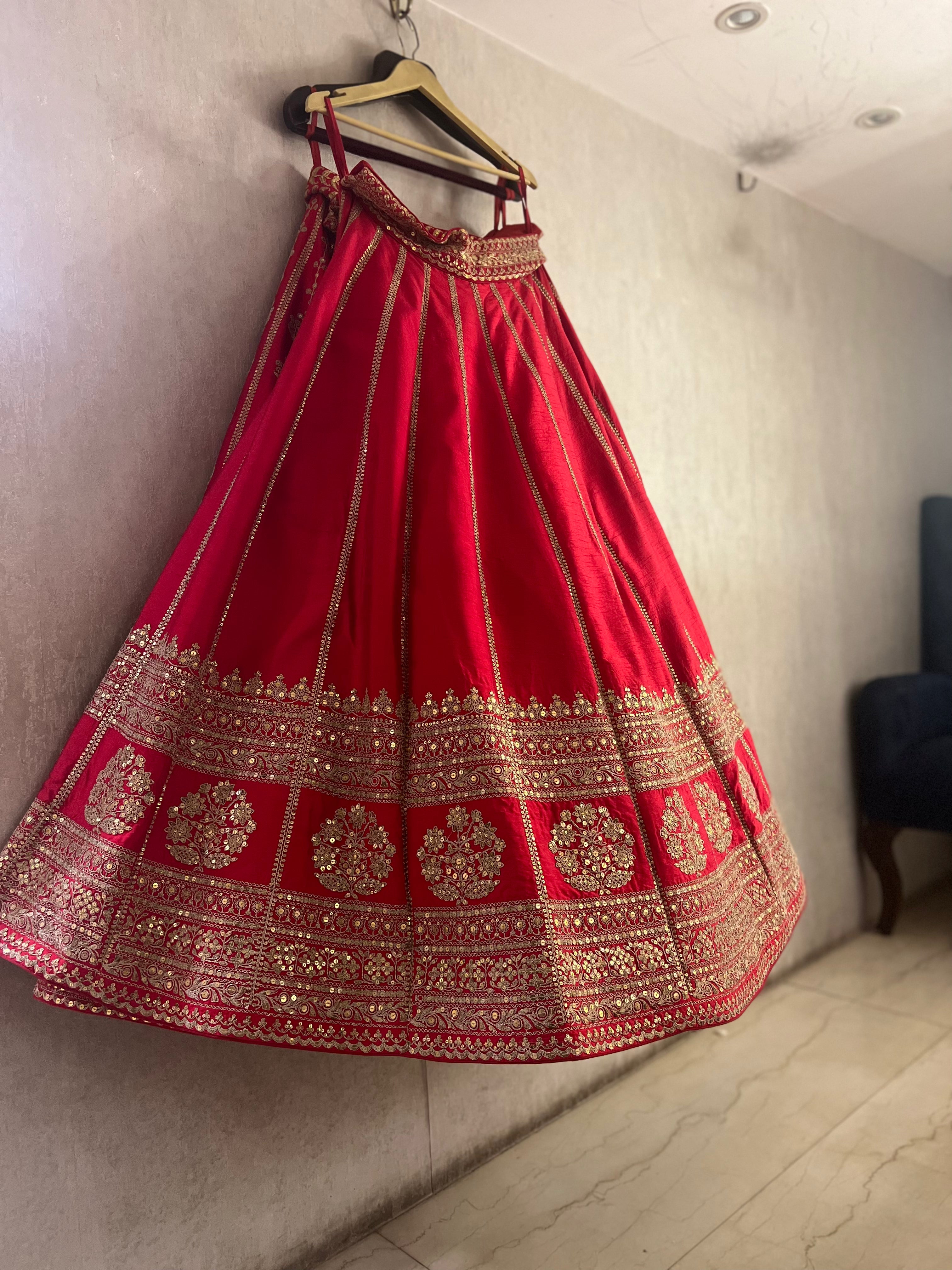 Red Bridal Lehenga