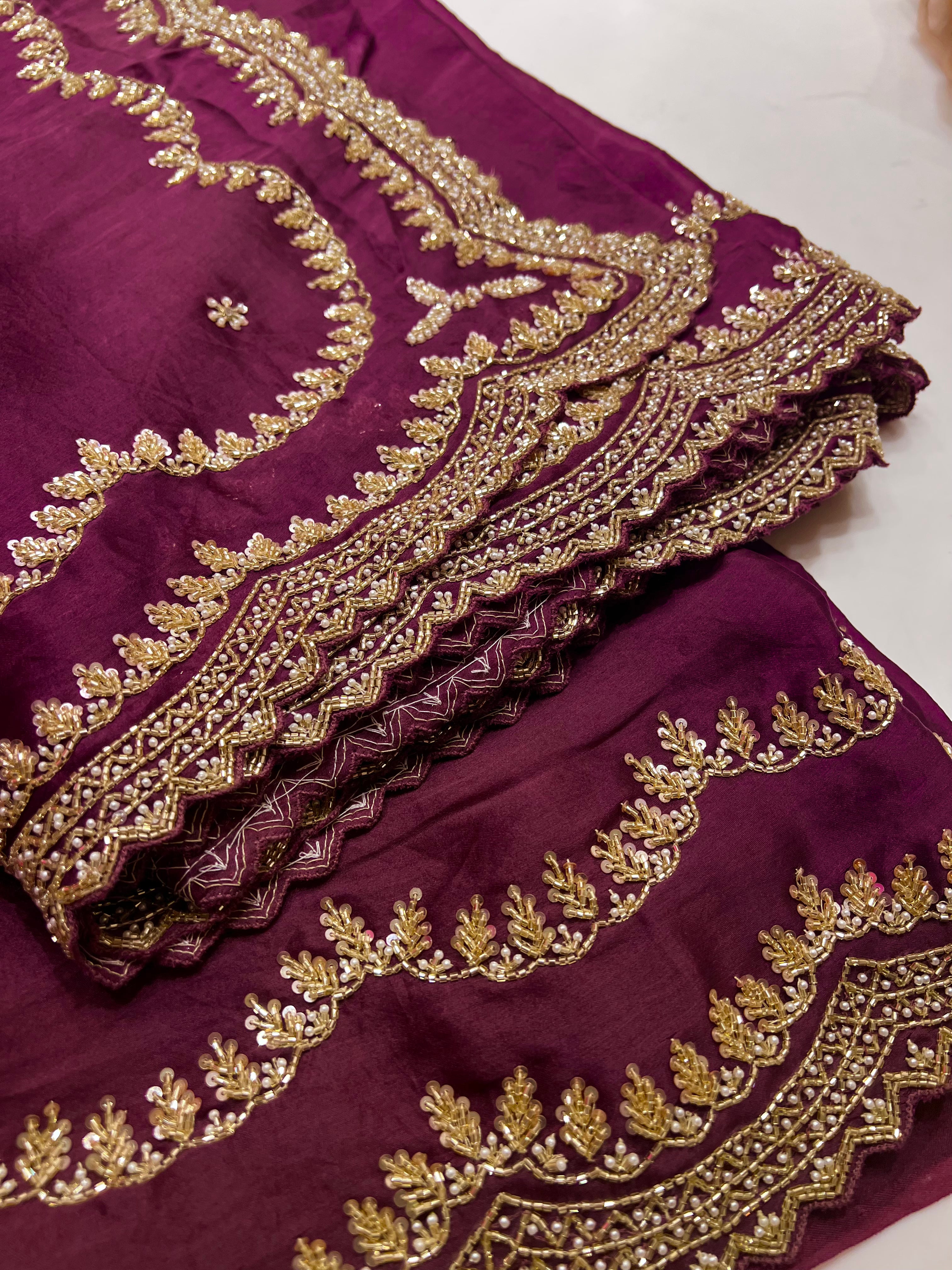 Wine Saree