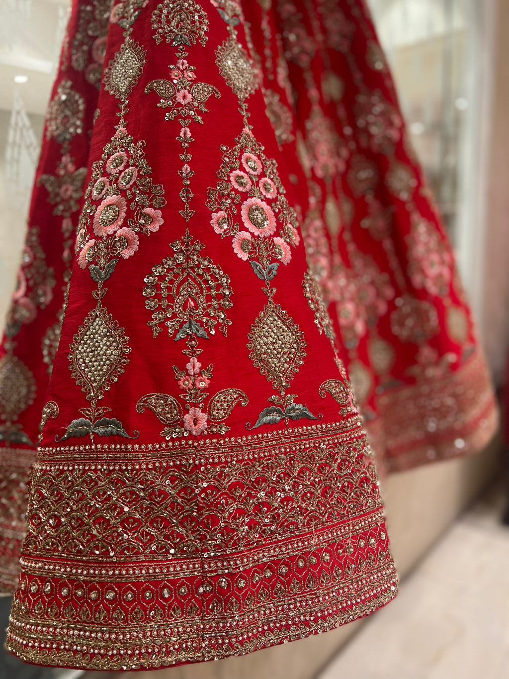 Red Bridal lehenga